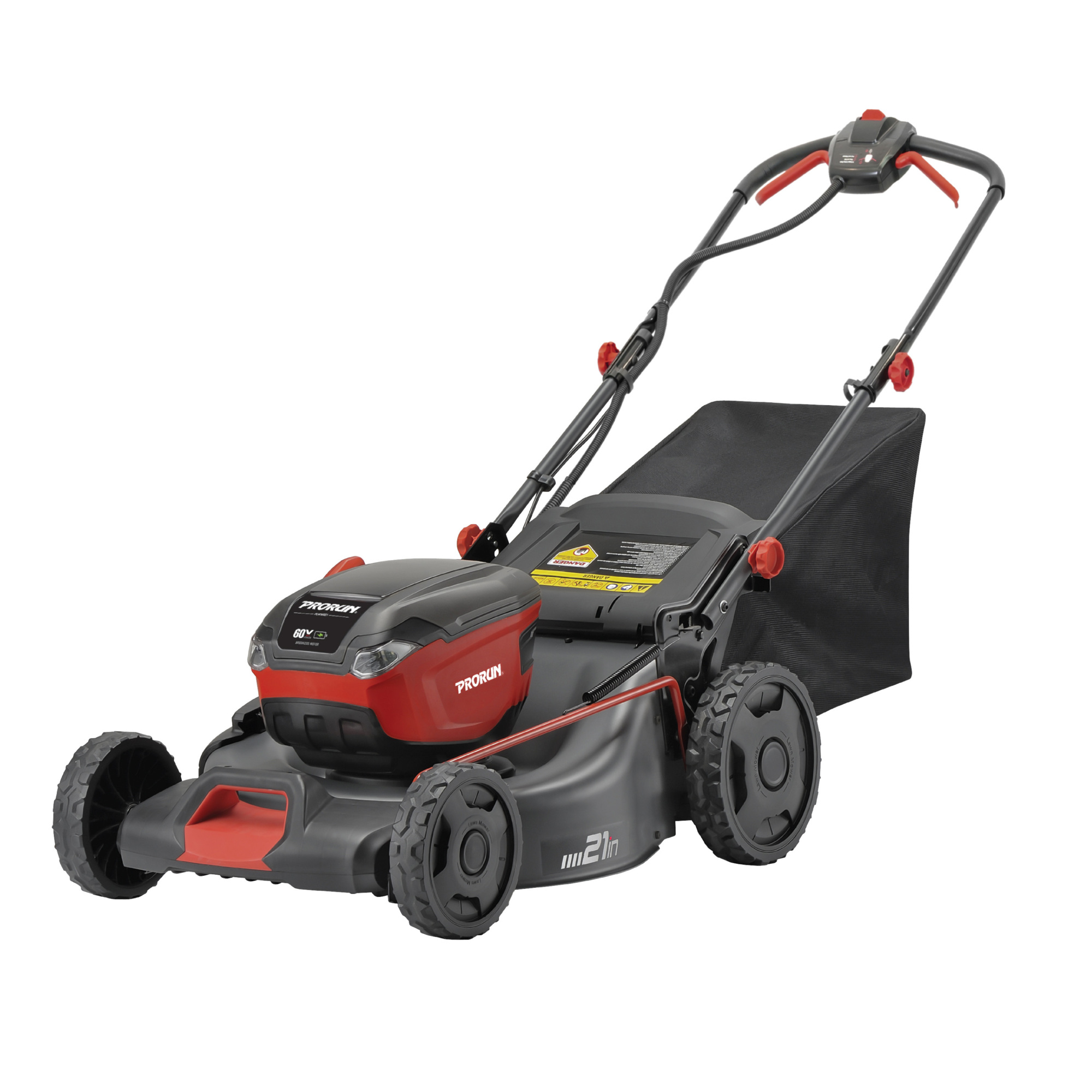 PRORUN, 60V 21-in. Steel Deck Cordless Push Lawn Mower + Battery + Charger, Model# PLM16021