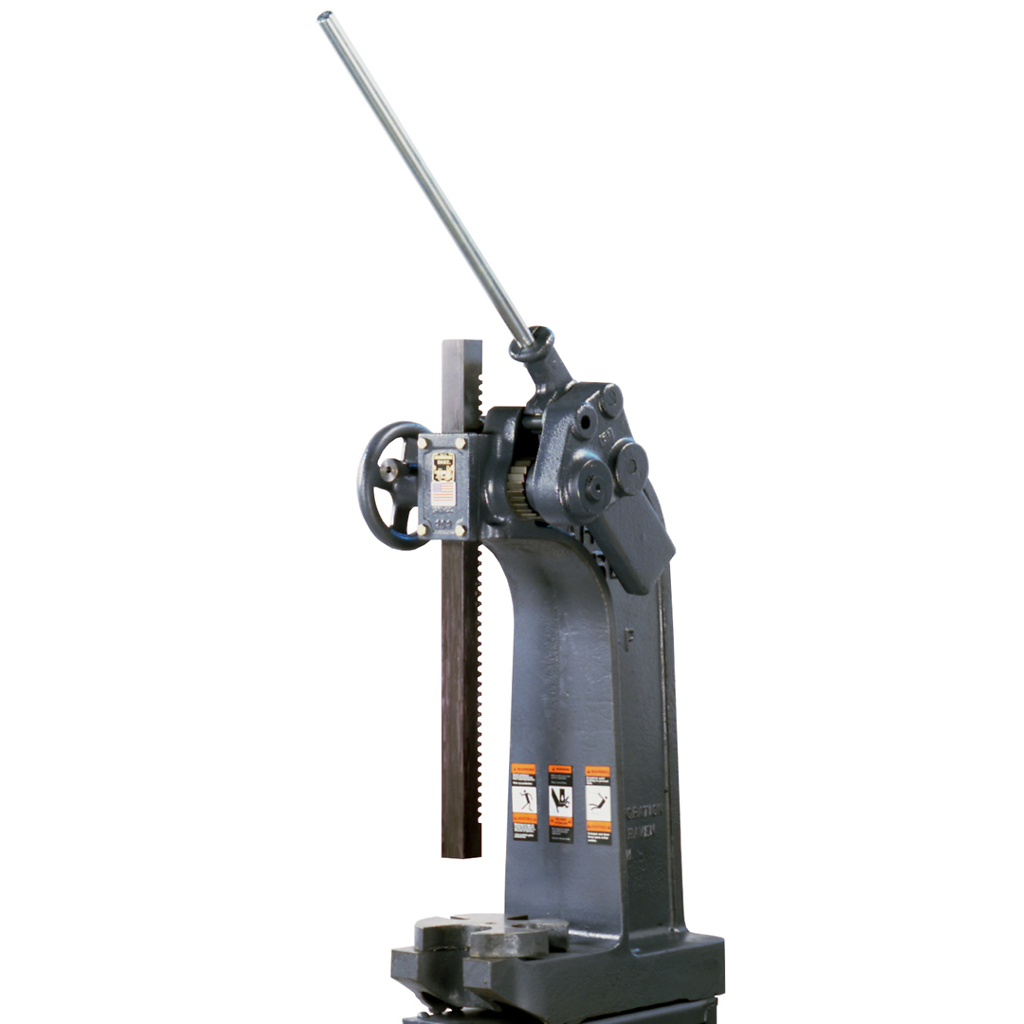 Dake, 6-ton Compound Leverage Press, Continuous Force 6 Tons, Anvil Diameter 1.69 in, Arbor Press Height 32.5 in, Model# D-903003