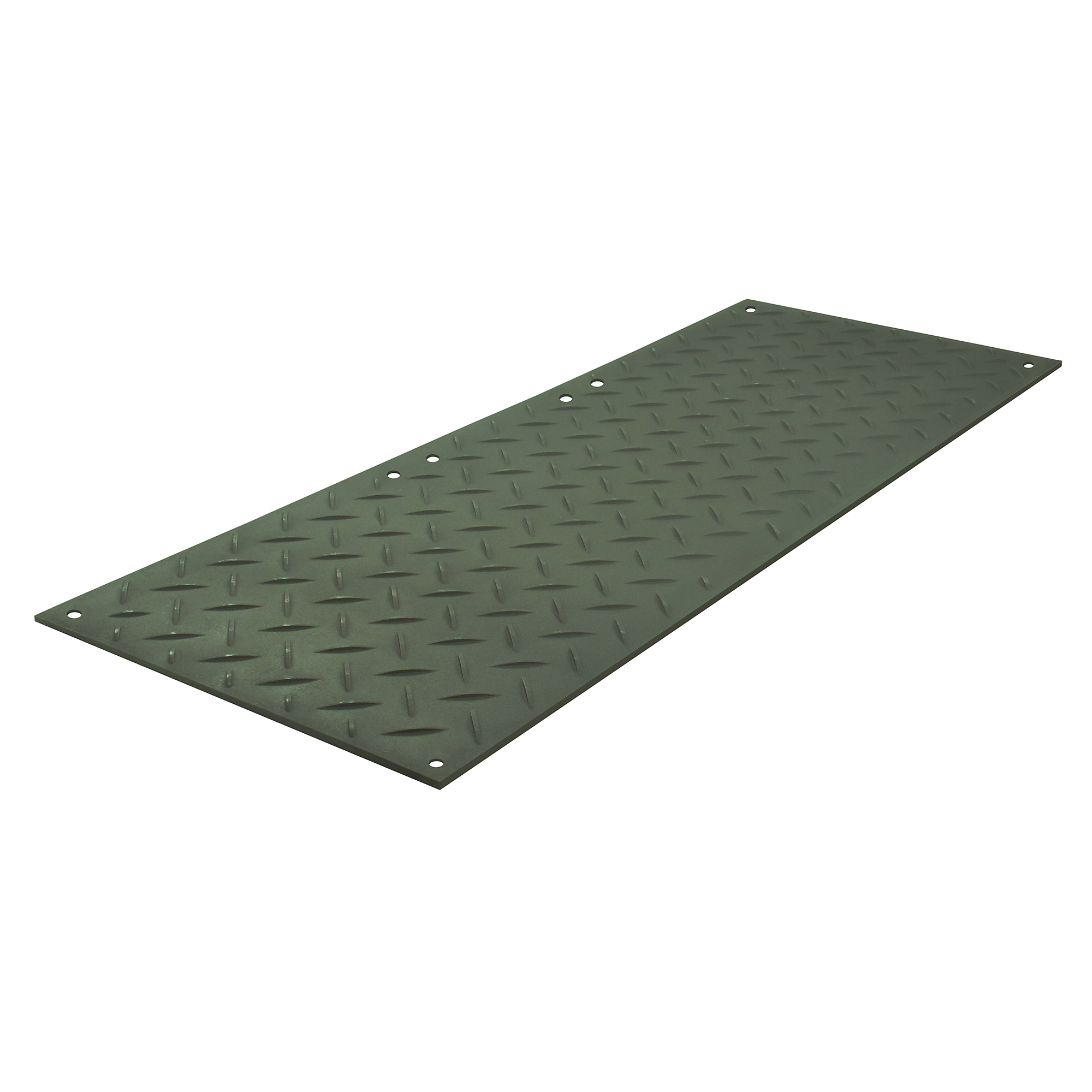 Checkers AlturnaMat Ground Protection Mat, Black, 3ft.W x 8ft.L, Diamond Plate/Smooth Plate Tread Design, Model# AM38S1