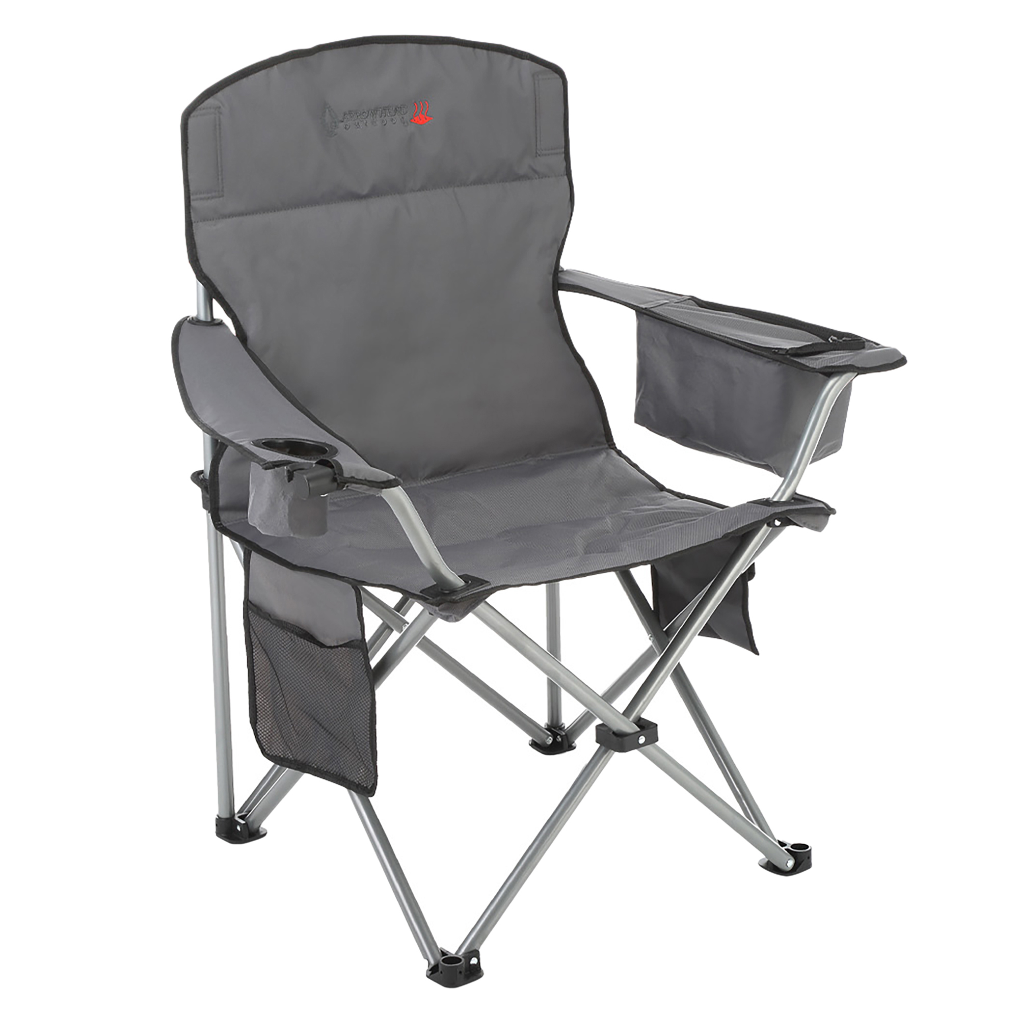 ARROWHEAD OUTDOOR, Folding USB-Heated Camp Chair w/6-Can Cooler, Model# KKS0327U