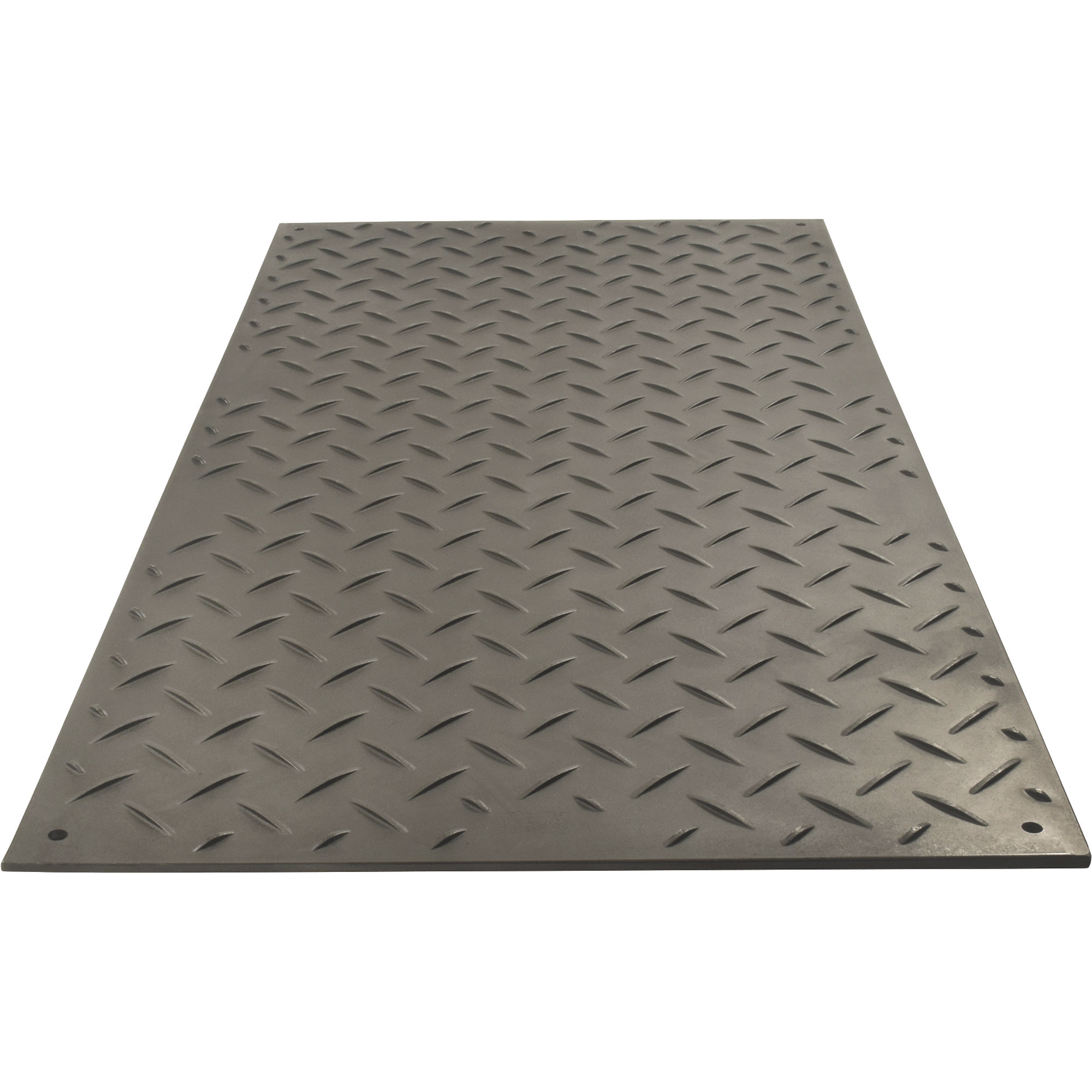 Checkers VersaMAT 4' x 8' Poly Ground Protection Anti-Slip Floor Mat, Black