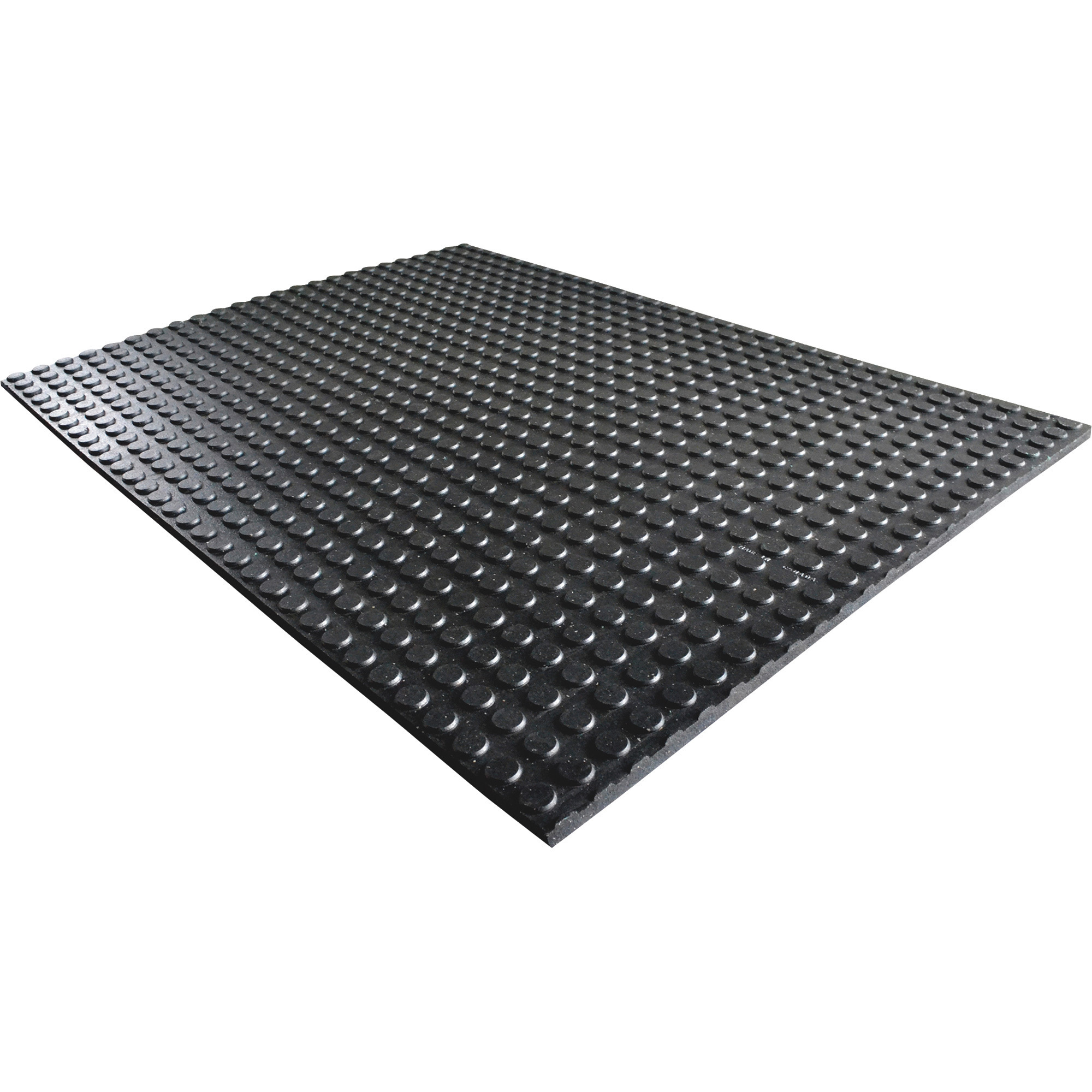 Choice 3' x 3' Black Rubber Connectable Anti-Fatigue Floor Mat - 1