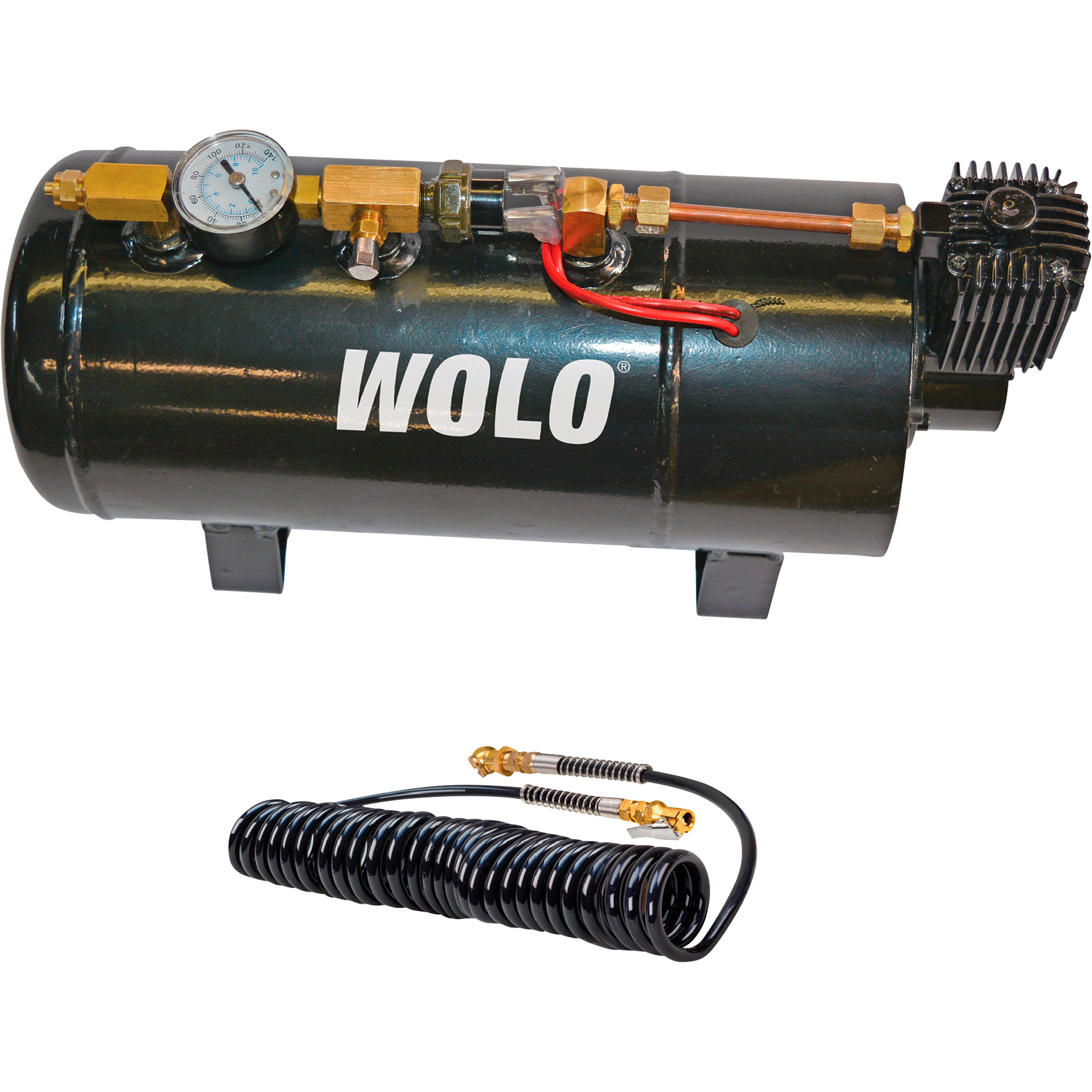 Wolo Sherman Tank and Compressor All-In-One On-Board Air Horn System for  Horns — 1-Gal. Tank, 12V Compressor, Model# 830