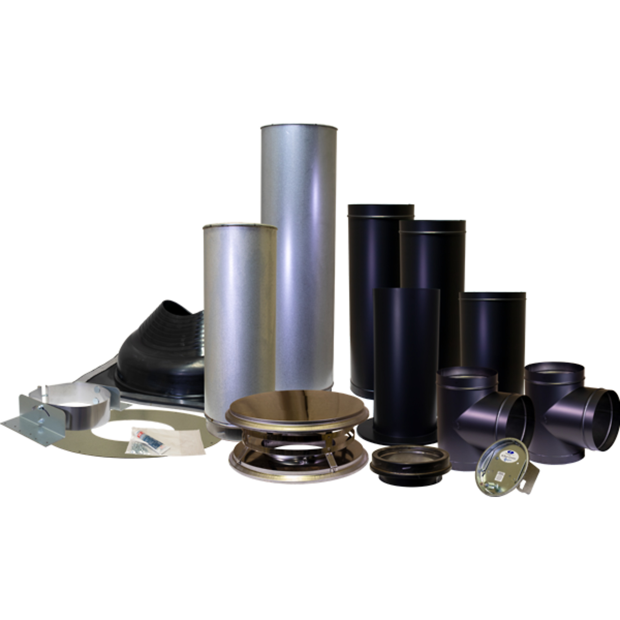 Lanair, XT 8in. CHIMNEY KIT ROOF, Material Galvanized Steel, Model# 81010448