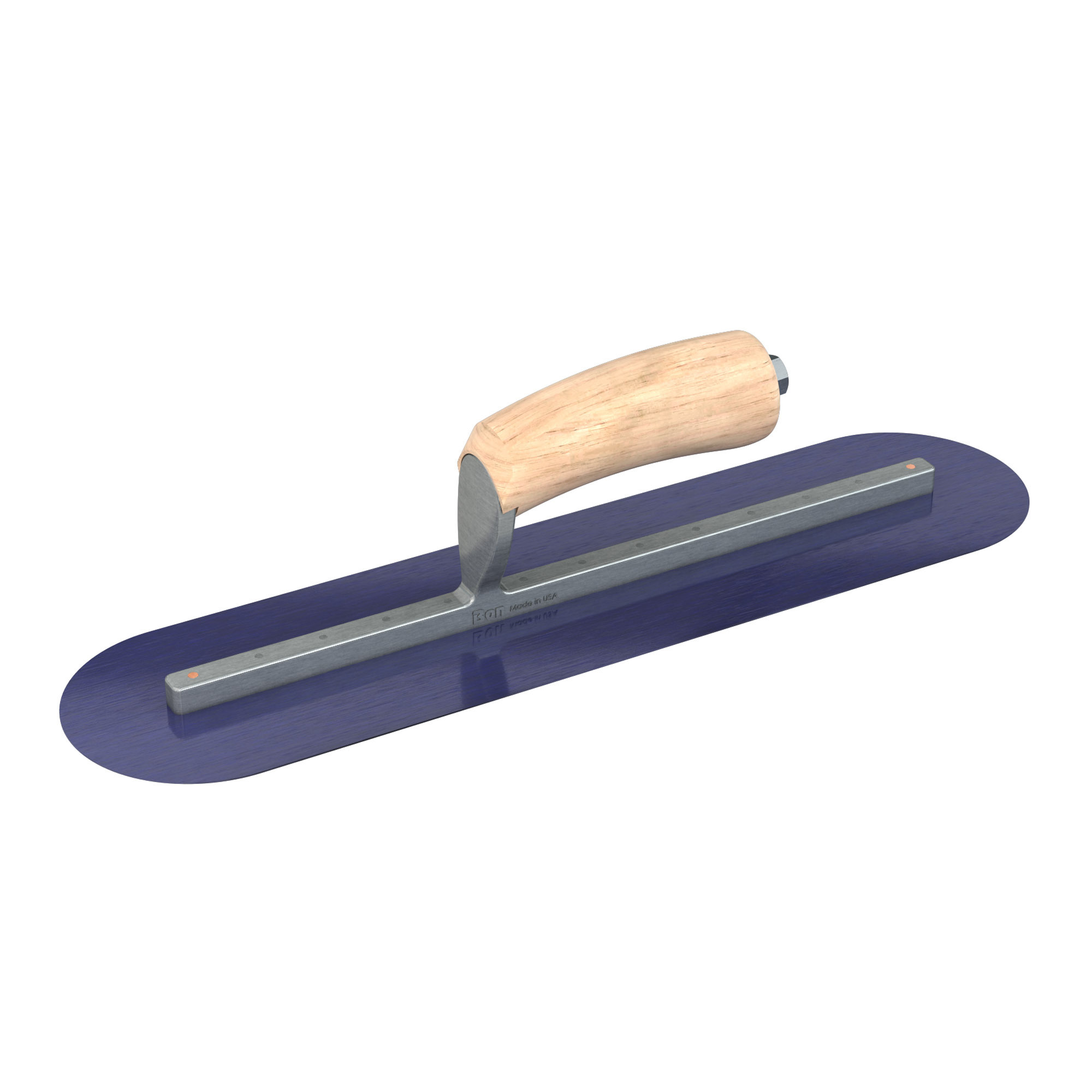 Bon Steel City, Finish Trowel - Round - Bs - 16 x 3 - Wd, Blade Material Blue Steel, Blade Length 16 in, Blade Width 3 in, Model# 66-157