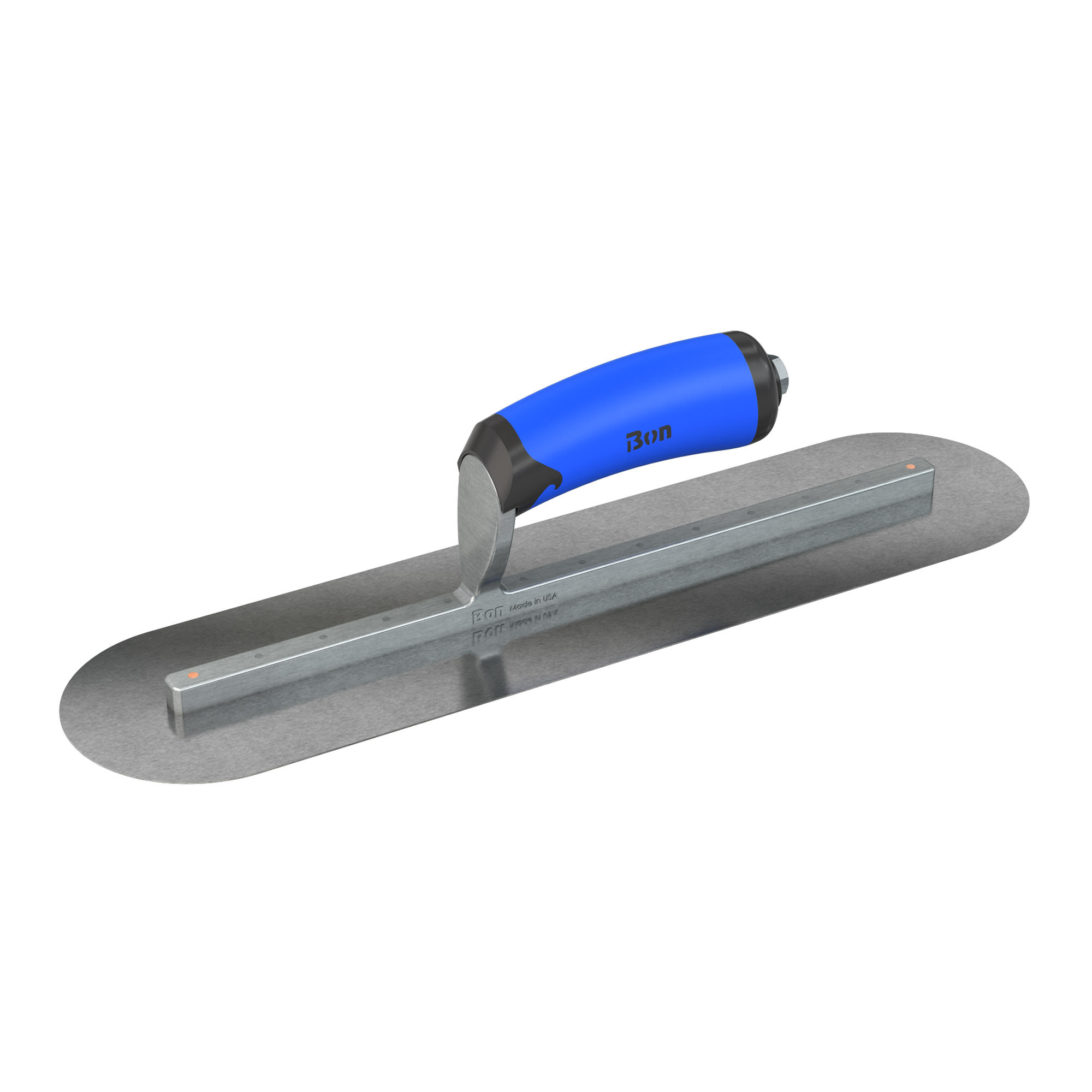 Bon Steel City, Fin. Trowel- Rnd - Cs - 16 x 4.5 - Cg - Long Shank, Blade Material Carbon Steel, Blade Length 16 in, Blade Width 4.5 in, Model# 67-195