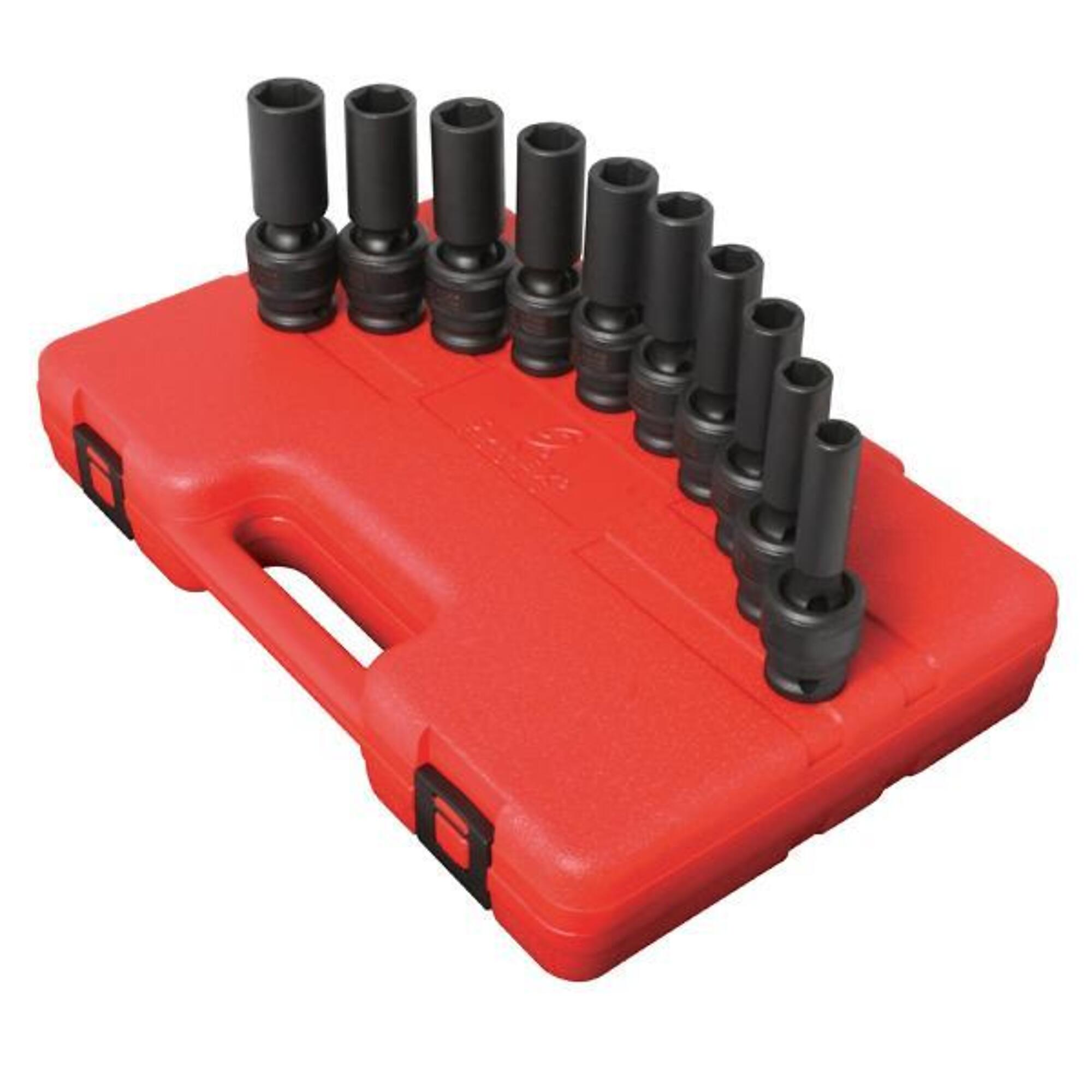 Sunex Tools Deep Universal Impact Sockets — 1/2in. Drive, 6-Point, Metric, 10-Piece, Model# 2658