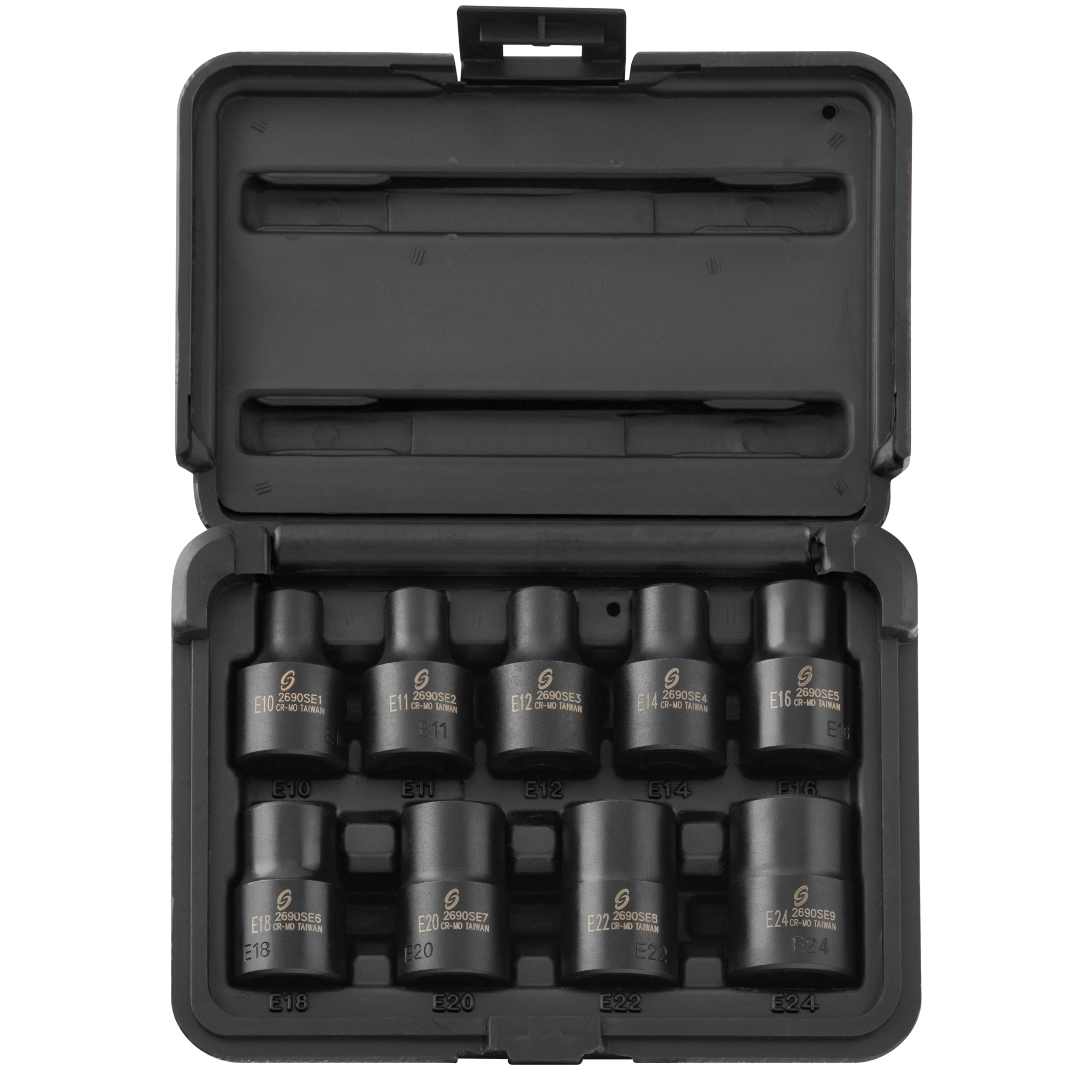 Sunex Tools 1/2in. Drive External Star Impact Socket Set — 9-Piece, CR-MO Alloy Steel, Model# 2690SE