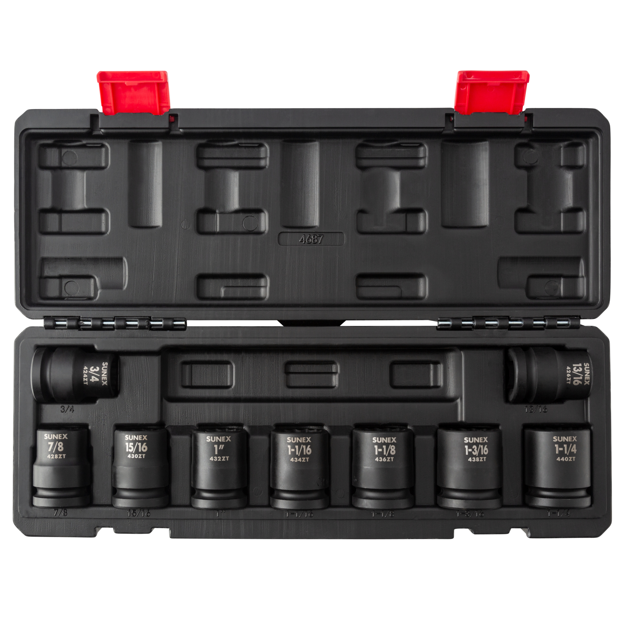 Sunex Tools 3/4in. Drive SAE 12-Point Standard Thin Impact Socket Set ...