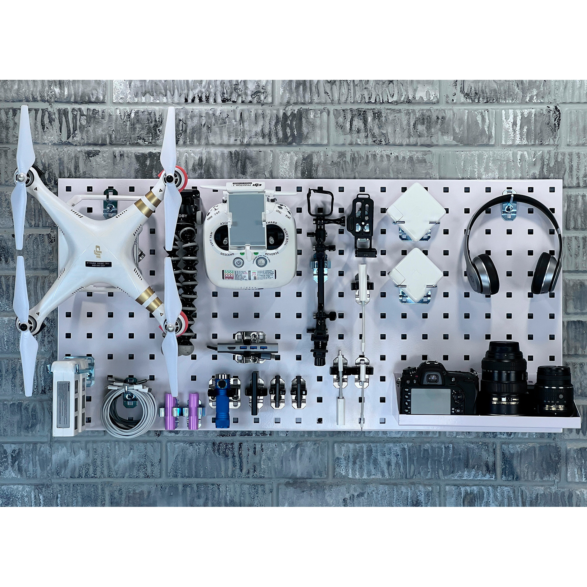 Triton Products 2-Pc. LocBoard Wall-Mount Pegboard System — 28 Hooks,  Model# WC18-WH-KIT | Northern Tool