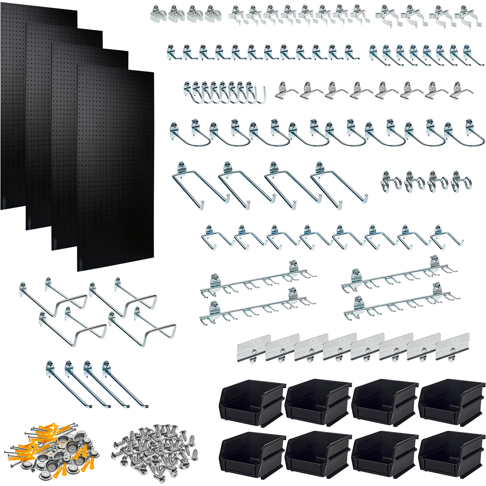 Triton Products DuraBoard Kit, 4 DuraBoards, 96 Hooks, 8 Bins