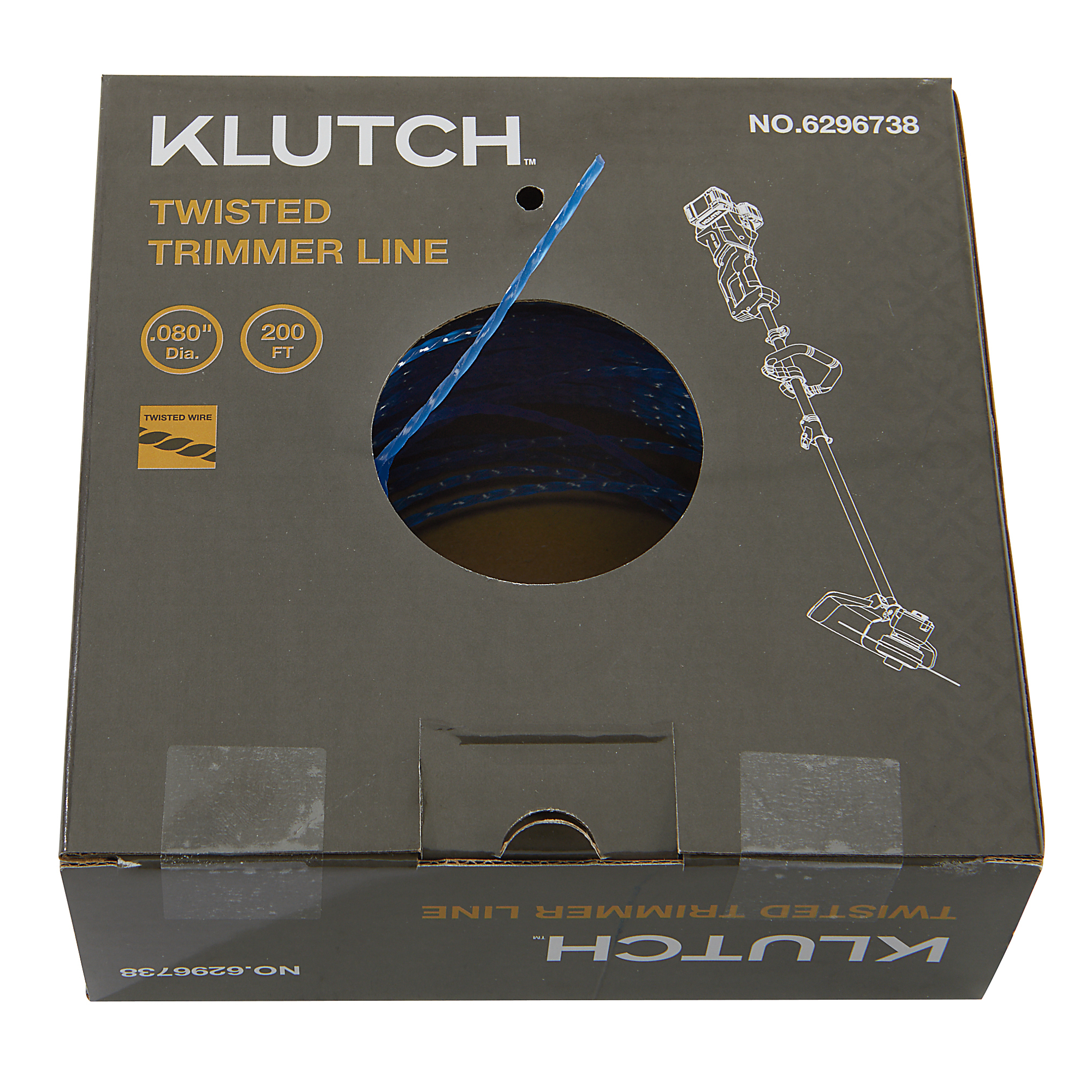 Klutch 200ft.L x 0.080in. Dia. String Trimmer Line, Blue