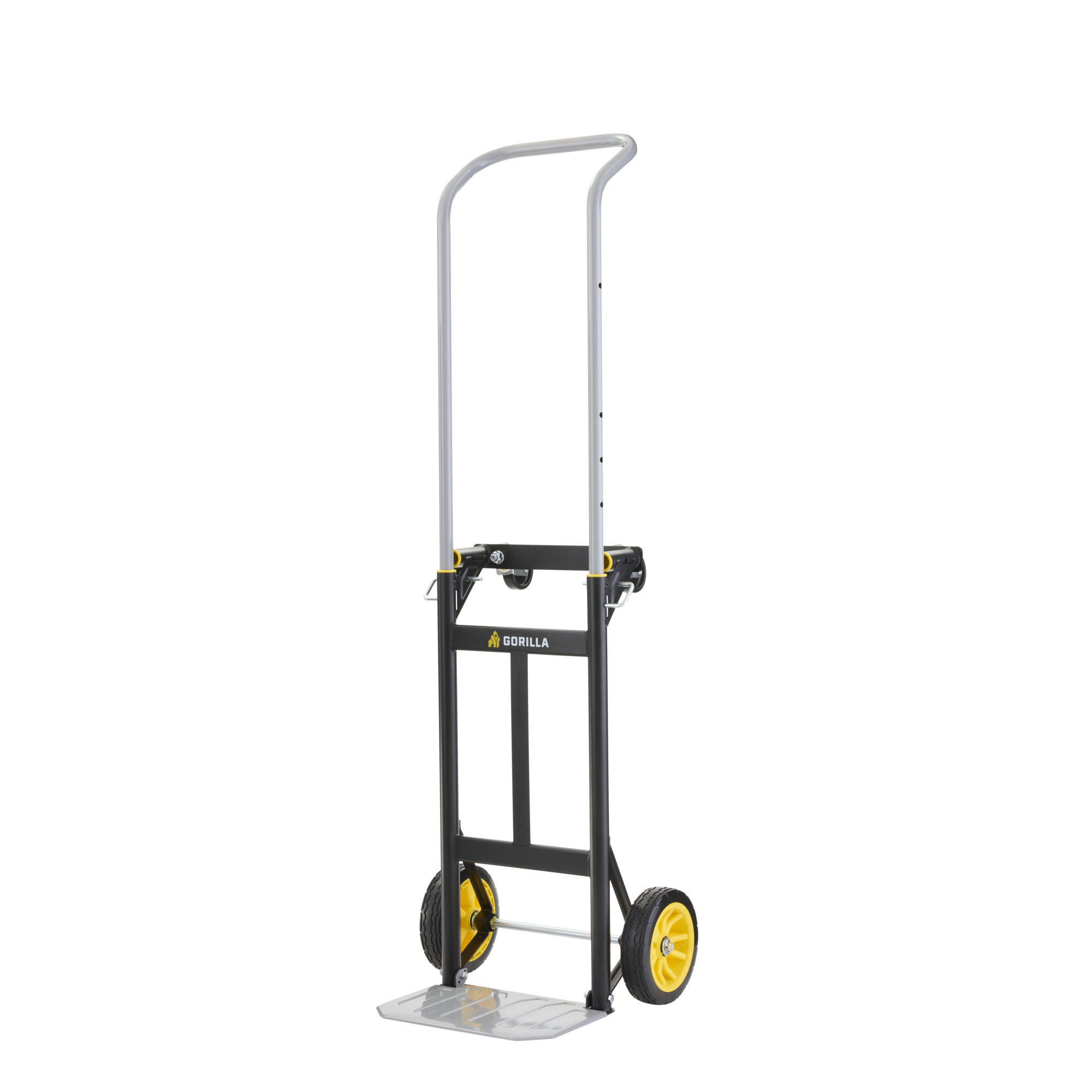 Gorilla, 600 lb Steel Convertible Hand Truck, Load Capacity 600 lb, Height 38.5 in, Material Steel, Model# GH2C-6F-COM