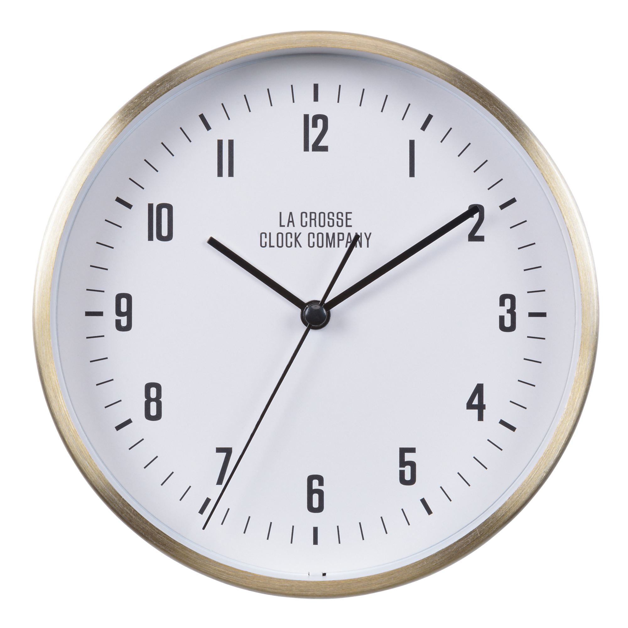 LaCrosse Technology, 5.9in. Analog Clock - Brass, Model# 404-3715B