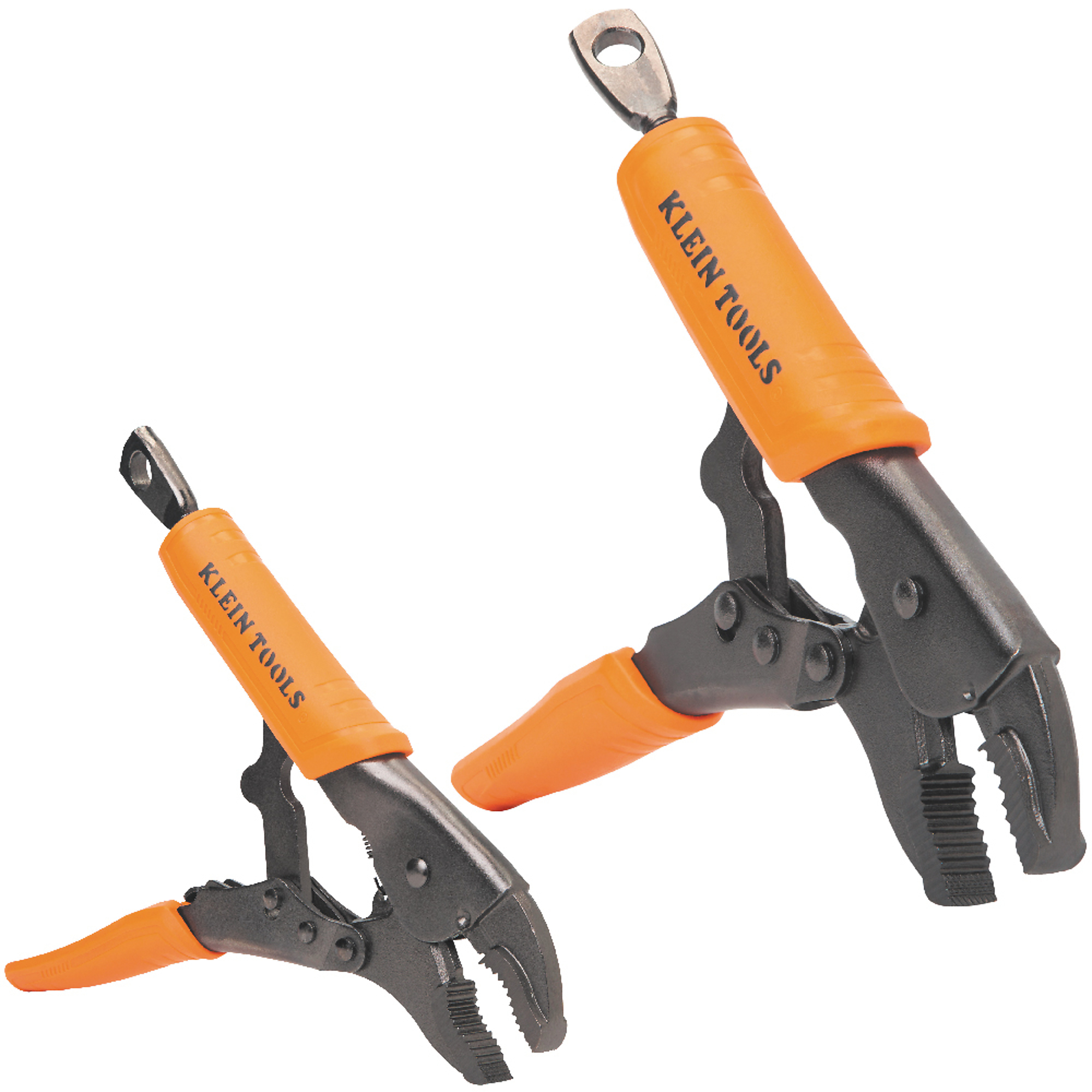 Klein Tools, Curved Jaw Locking Pliers Set, 7in. and 10in.,, Pieces (qty.) 2 Material Steel, Jaw Capacity 2 in, Model# 38660