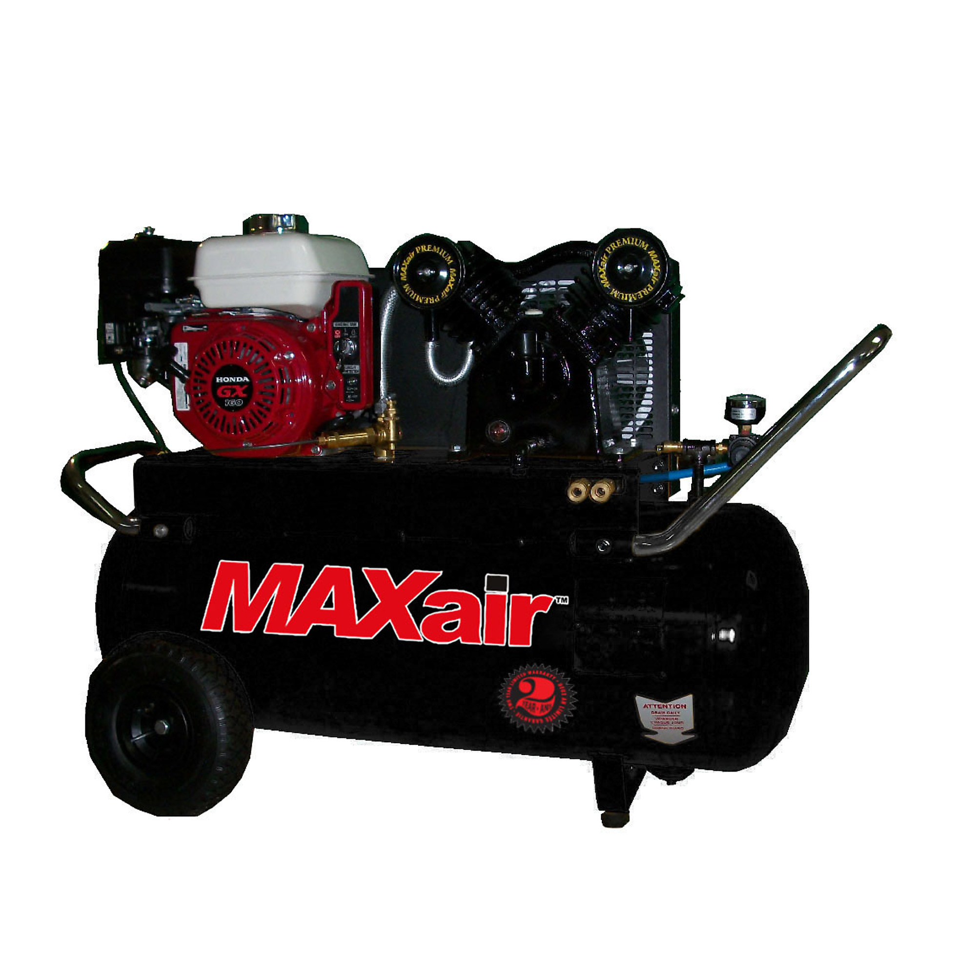 MAXair Premium Portable Air Compressor - 25 Gal., 5.5 HP, 16 CFM, 170 PSI, Electric Start, Model# P55GE25H1