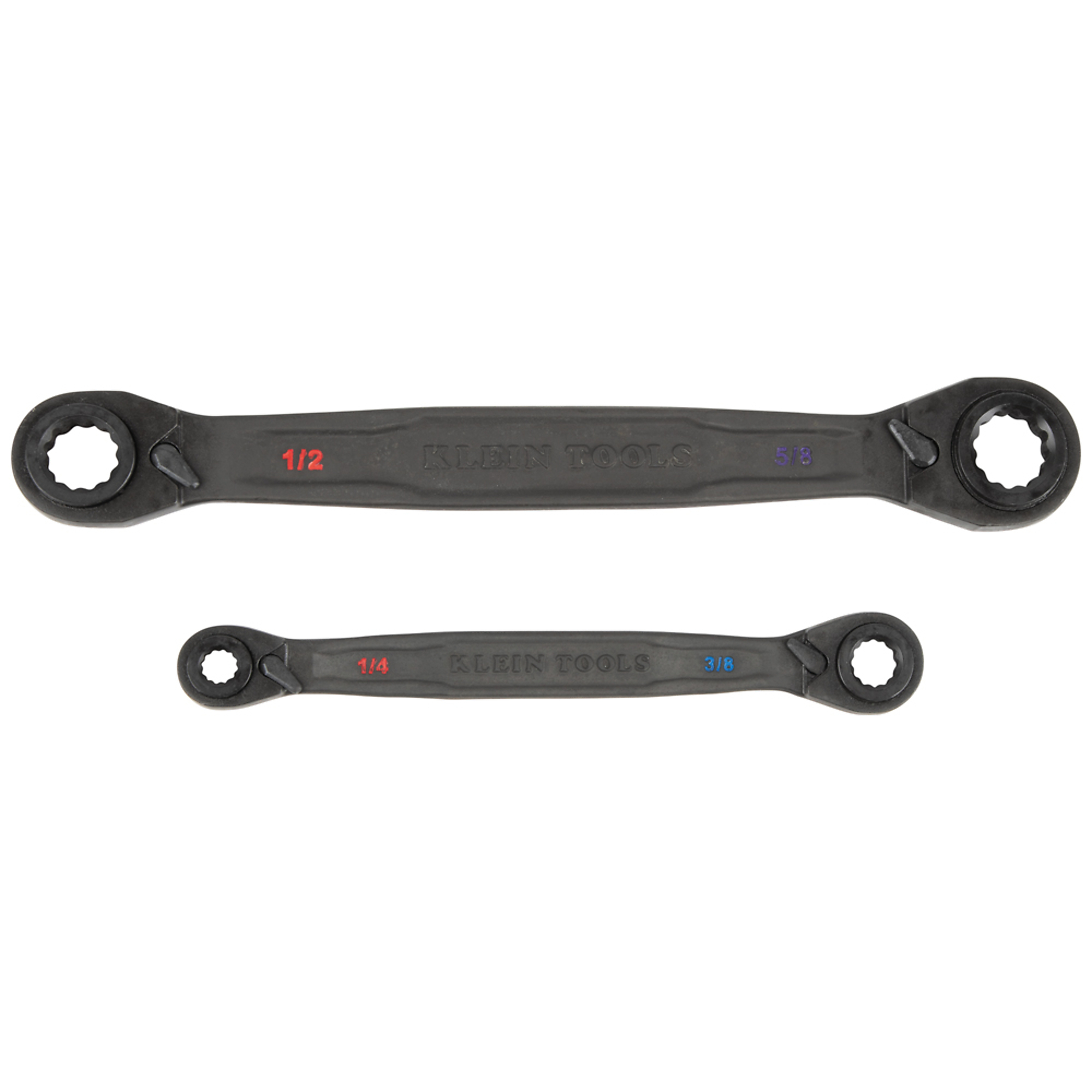 Klein Tools, 4in.-1 Ratcheting Wrench Set, SAE, 2-Piece, Model# 68216 ...