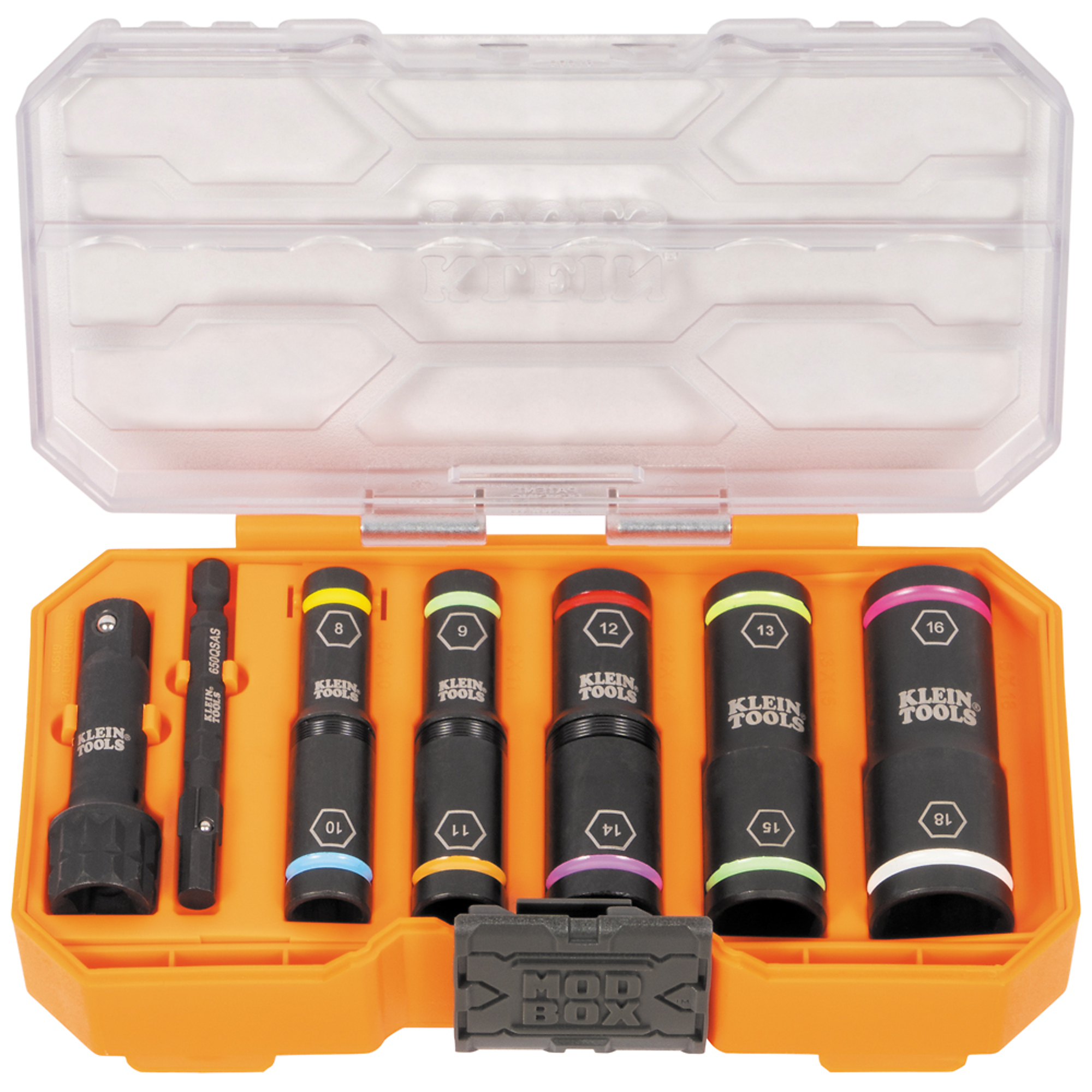 Klein Tools, KNECT Flip-10 Heavy Duty Flip Impact Socket Set,, Pieces (qty.) 8 Model# 65619