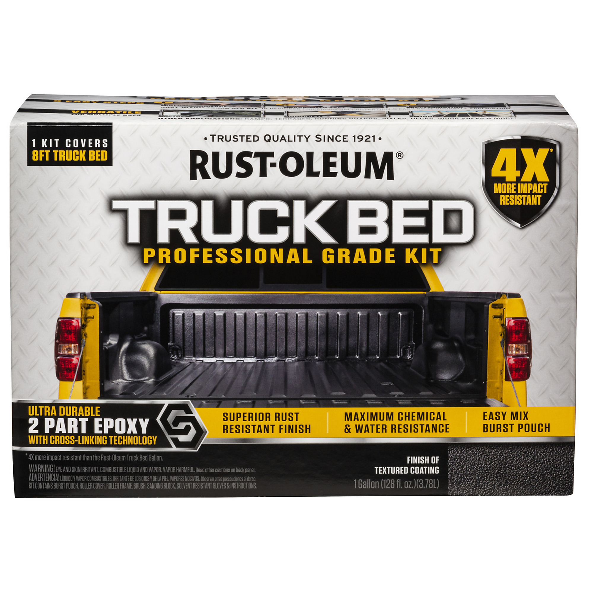 Rust-Oleum Professional Grade Truck Bed Liner Kit - 128 fl. oz., Textured, Black, Roll-On Application, 6 Pk, Model# 323529DS