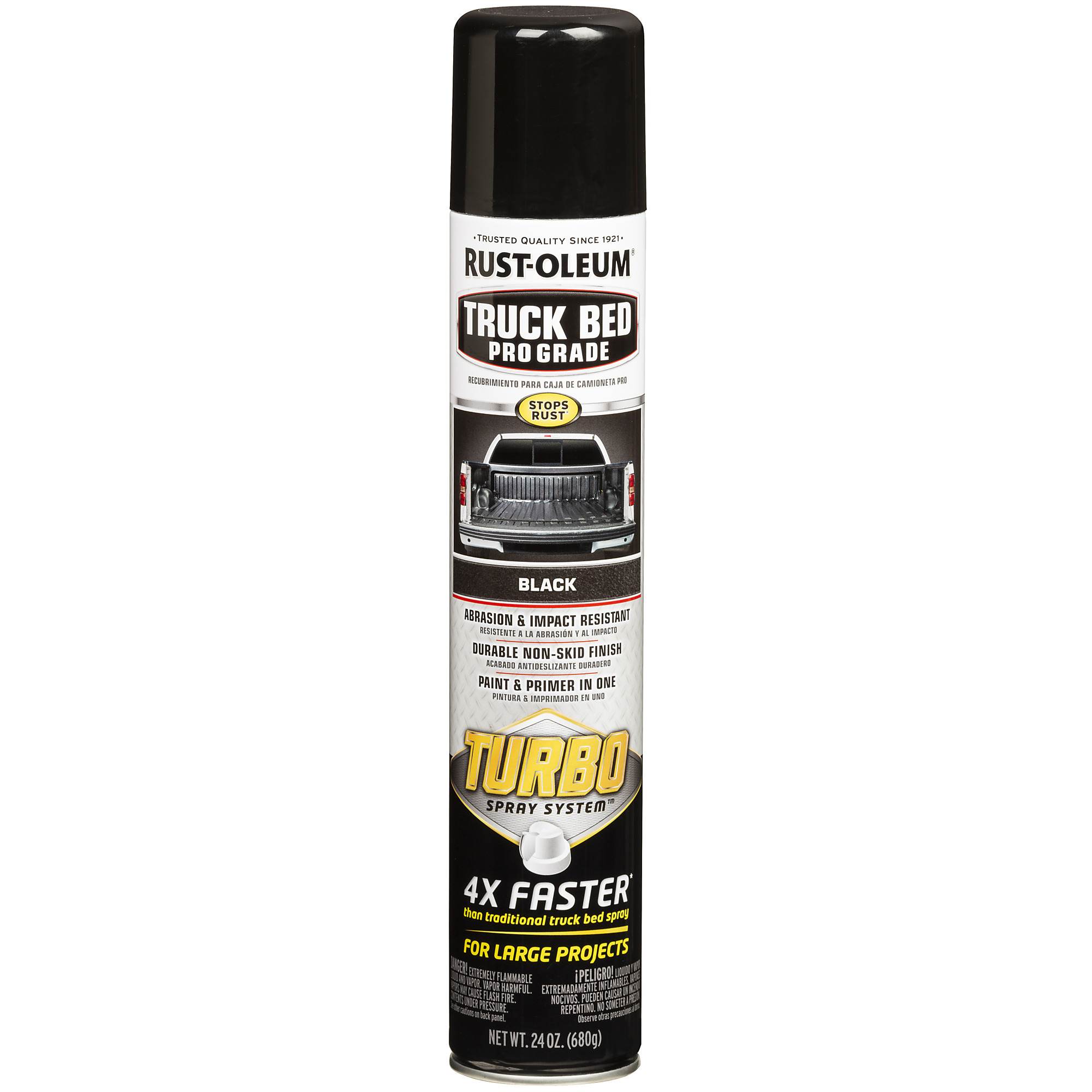 Rust-Oleum Pro Grade Truck Bed Coating - Turbo Spray, 24 Oz., Black, Non-Skid Finish, 6 Pk, Model# 340455DS