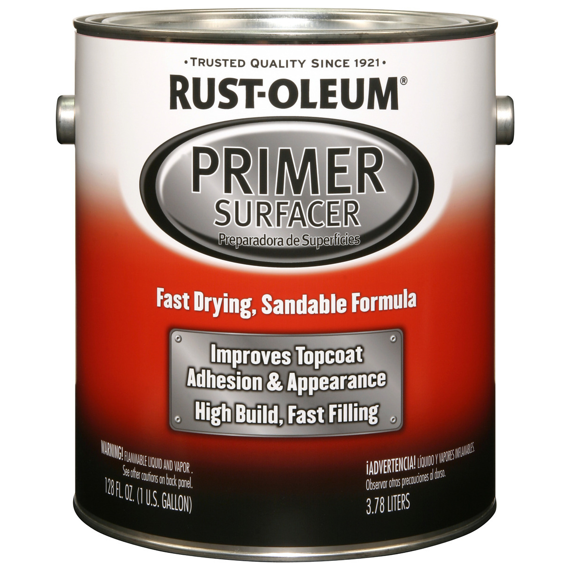 Rust-Oleum Automotive Primer Surfacer - 1 Gal., Flat Light Gray, Brush or Spray Application, 2 Pk, Model# 249332DS