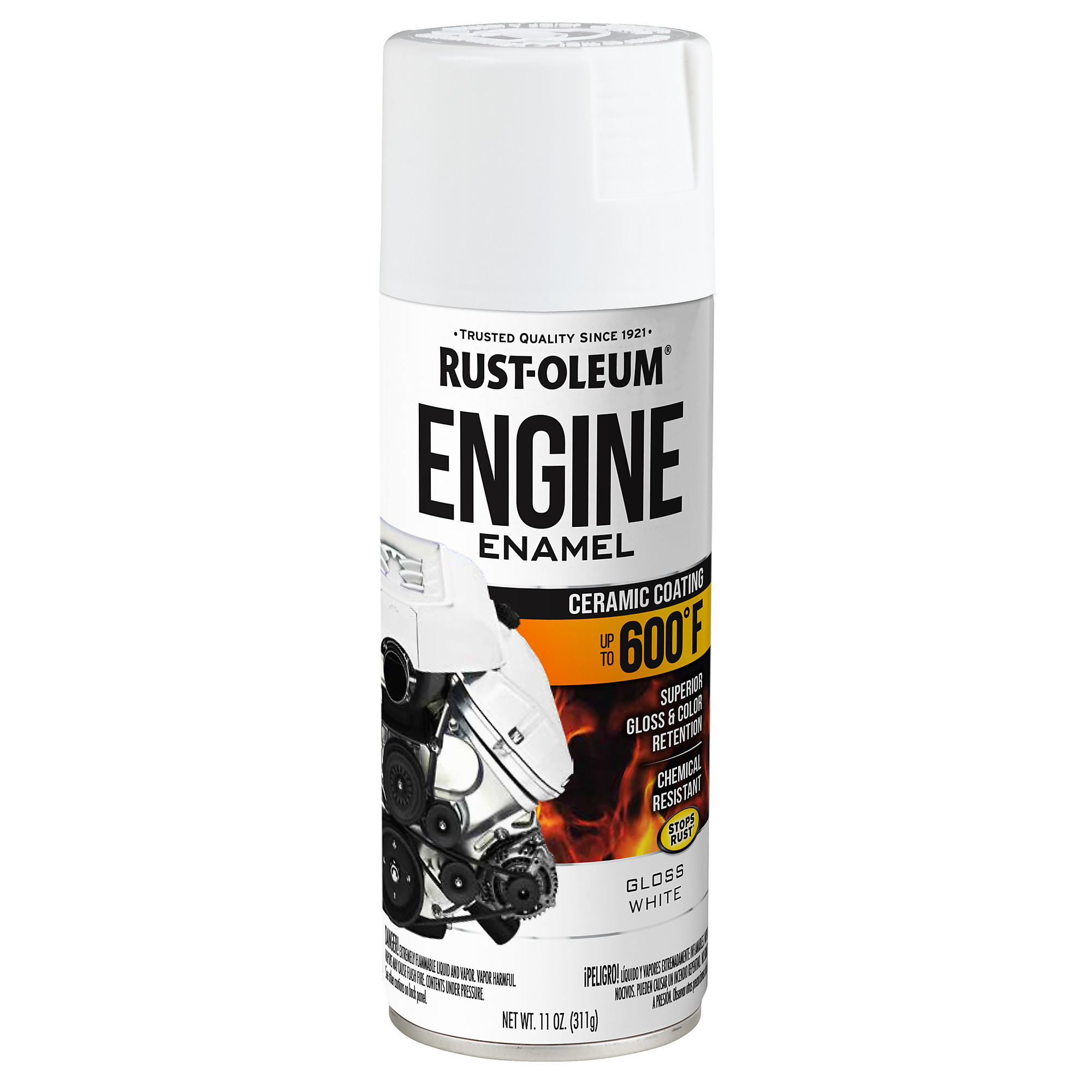 Rust-Oleum Engine Enamel Spray Paint - Gloss White, 11 Oz., 6 Pk, Model# 366430DS