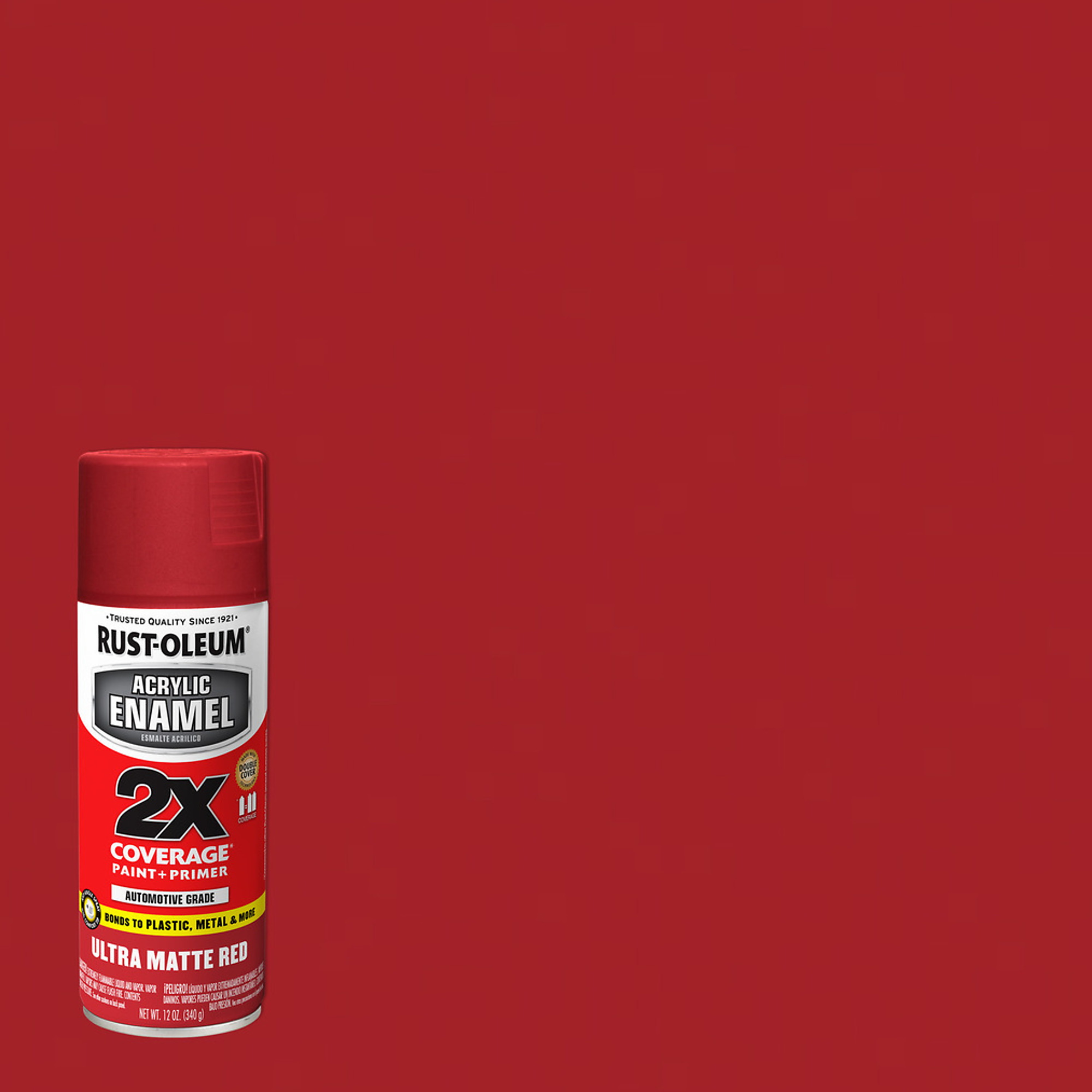 Rust-Oleum Acrylic Enamel Spray Paint - Ultra Matte, Red, 12 Oz