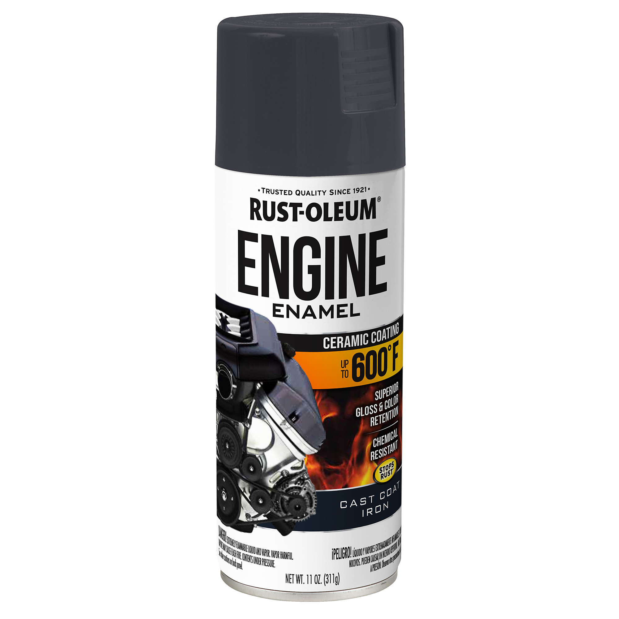 Rust-oleum, Acrylic Enamel Spray Paint, Cast Coat, Iron, 6PK, Container Size 11 oz, Color Iron, Application Method Spray, Model# 366437DS