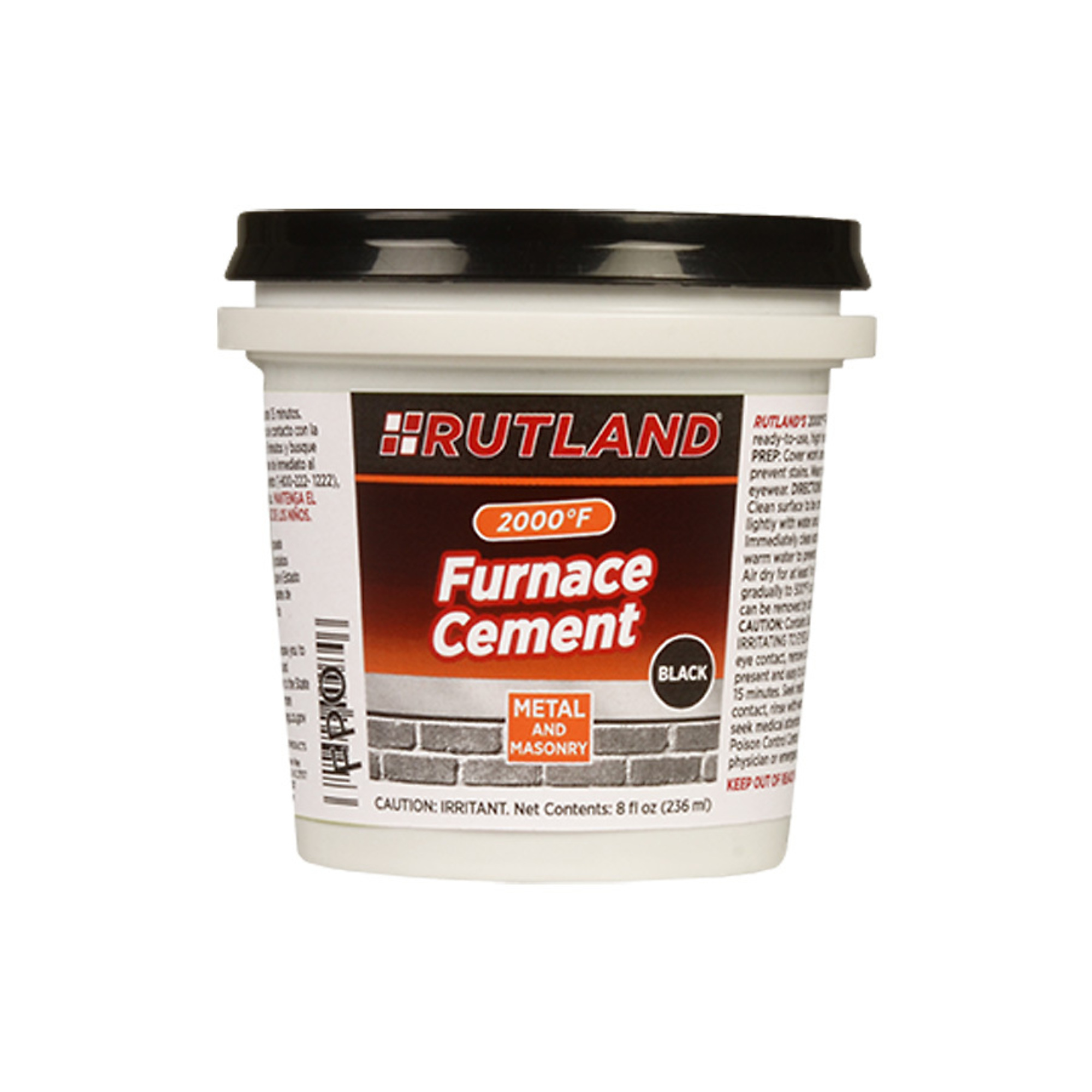 Rutland, Furnace Cement, 8 fl oz. Tub, Model# 64A