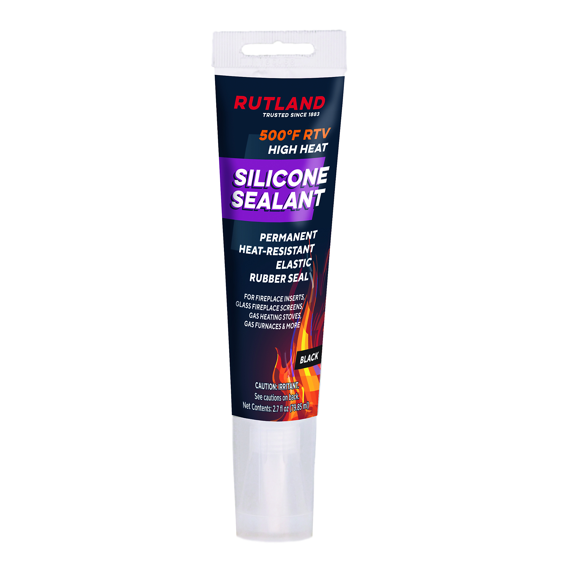 Rutland, 500 Deg F RTV High Heat Silicone Sealant, Black, Model# 76A