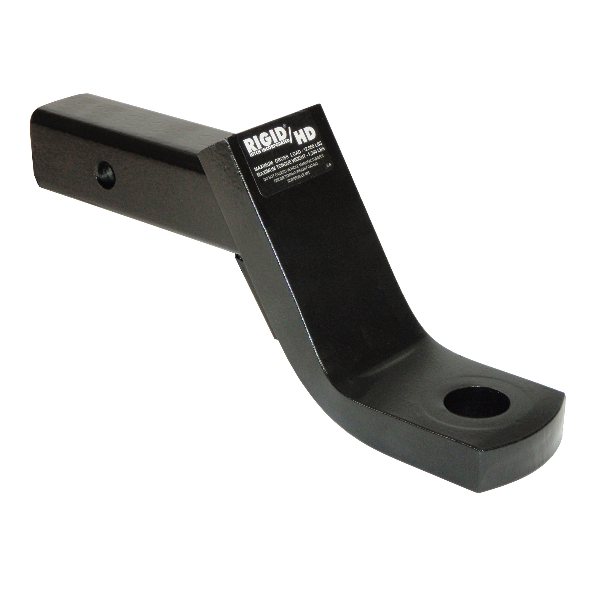Rigid Hitch, Heavy Duty Ball Mount, Solid Shank, Gross Towing Weight 12000 lb, Class Rating Class IV, Model# HUB-3409