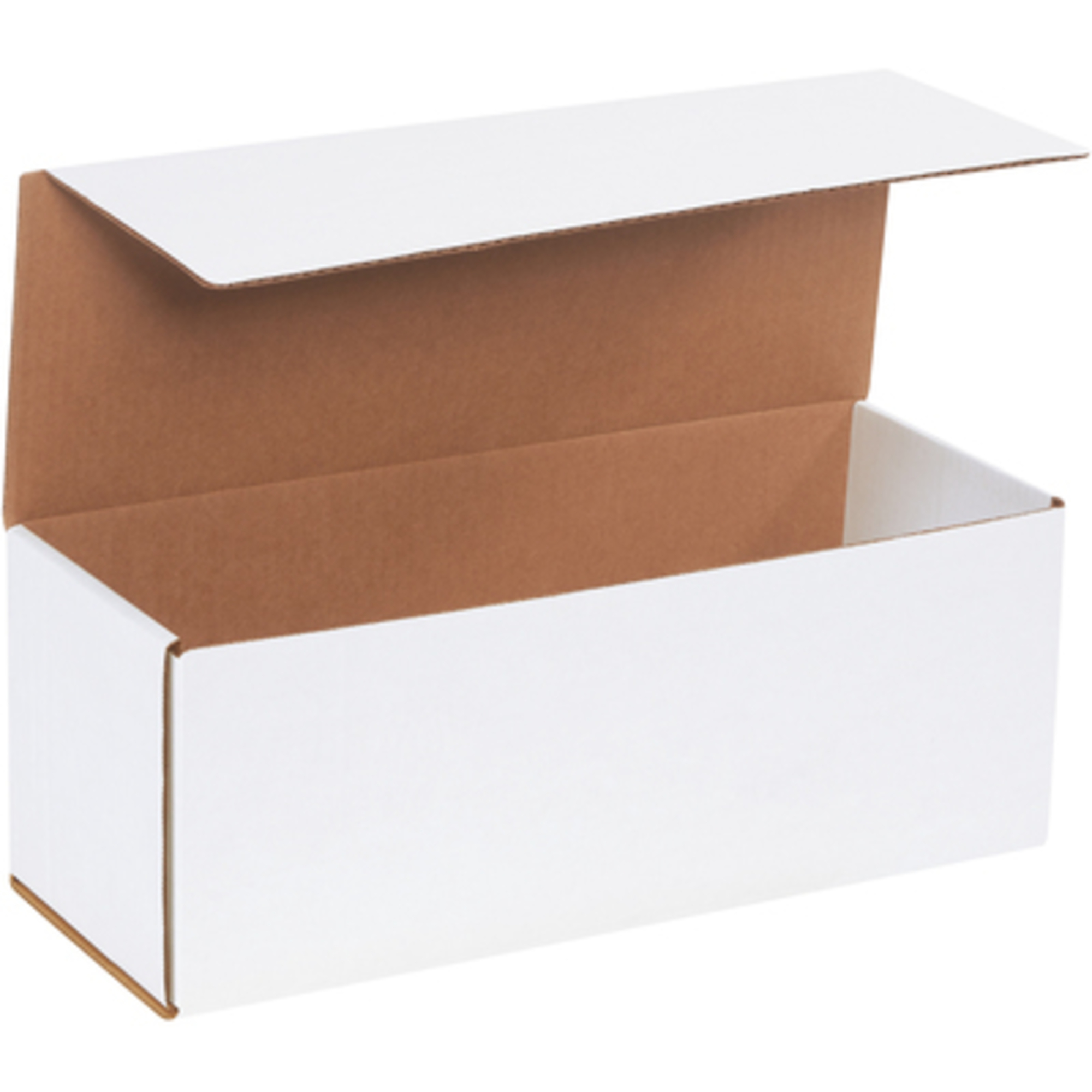 Stock Packaging White Corrugated Boxes — 16in. x 6in. x 6in., 50 Pcs, Model# M1666
