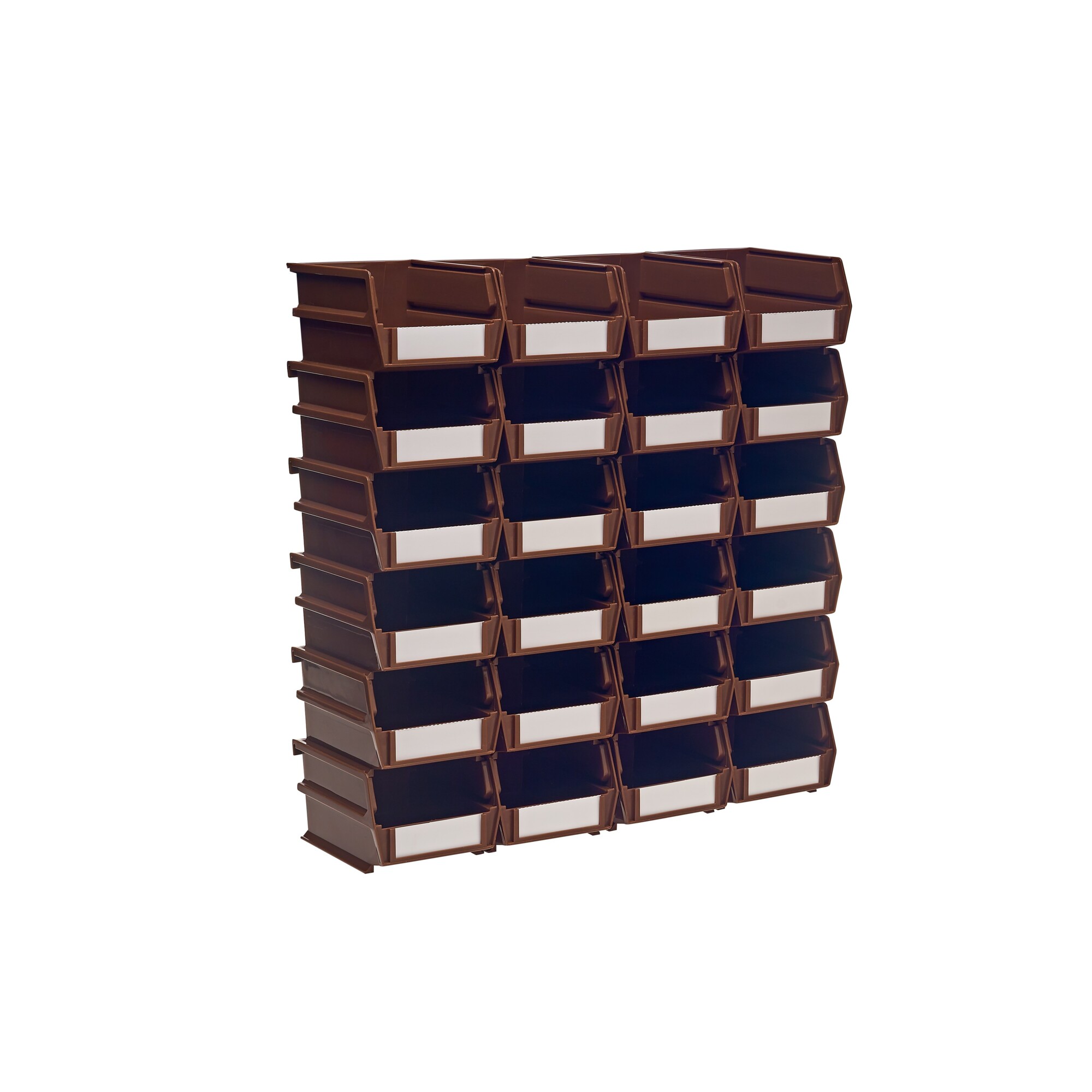 Triton LocBin 24-Pc. Set, Brown, 5 3/8in.L x 4 1/8in.W x 3in.H, Model# 3-210BR
