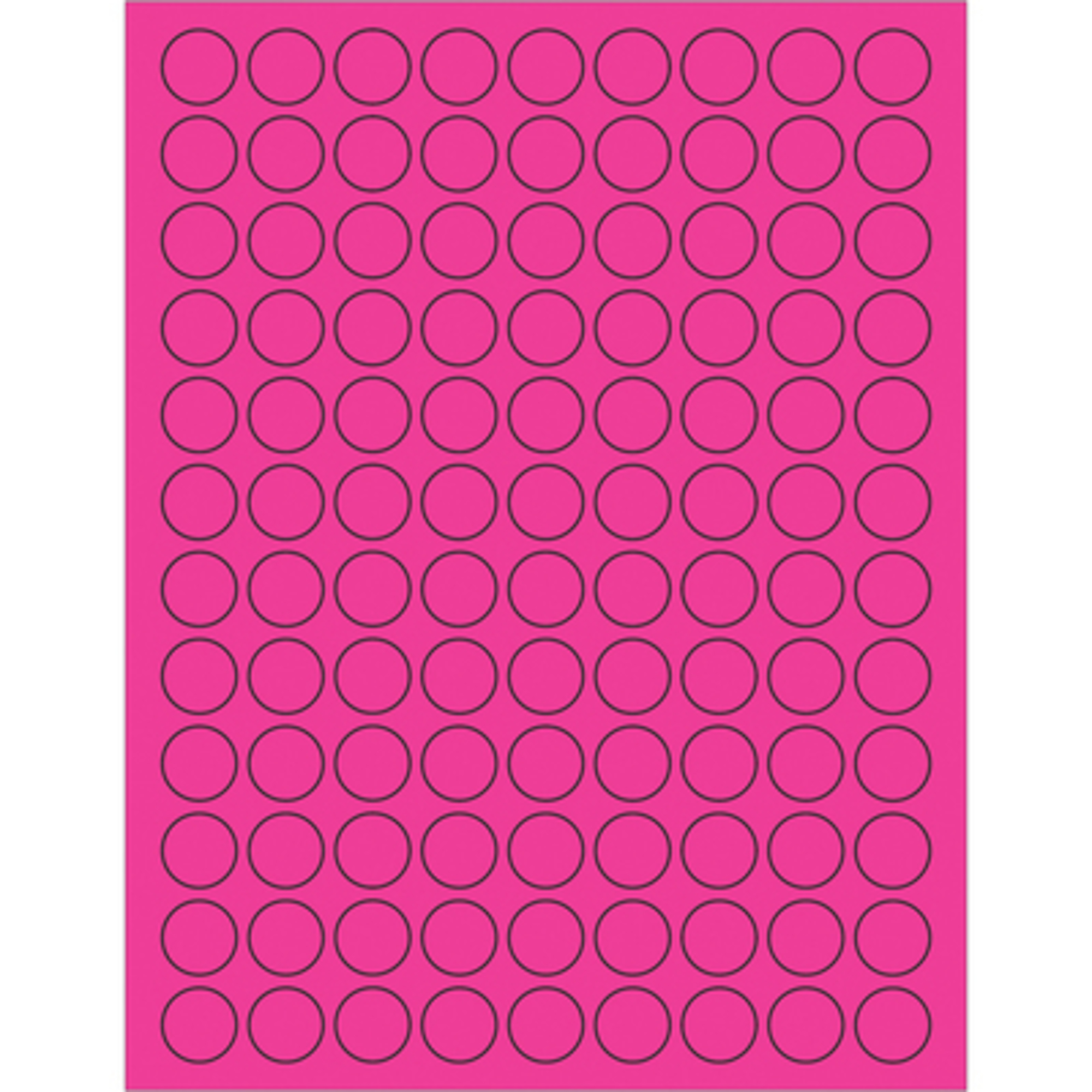 Pink Tracer Rounds 3/4in. Fluor Pink Circl Laser Label 10800/CS, Model# LL190PK | Northern ...