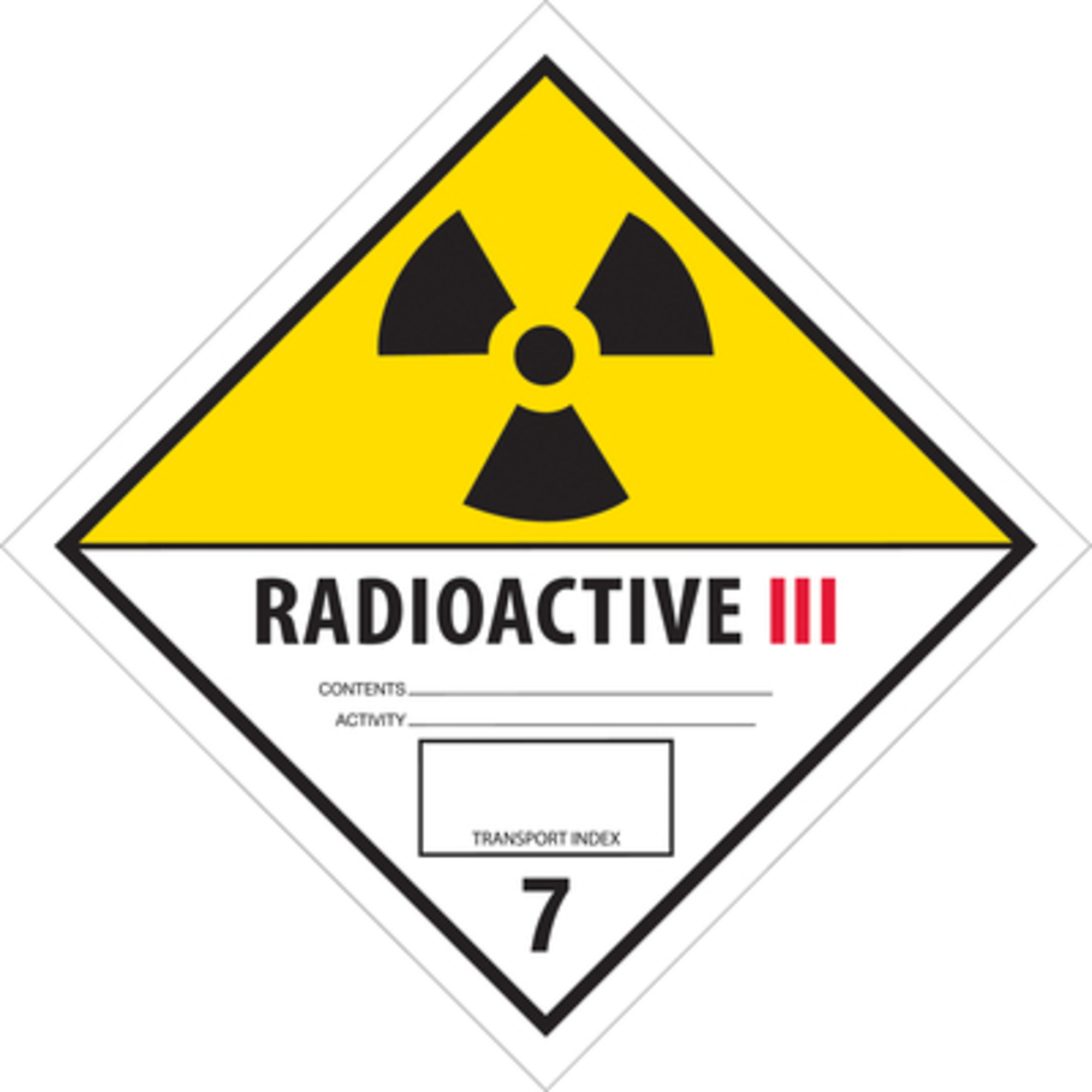 4 x 4in. - "Radi III" Label 500/CS, Model# DL5243