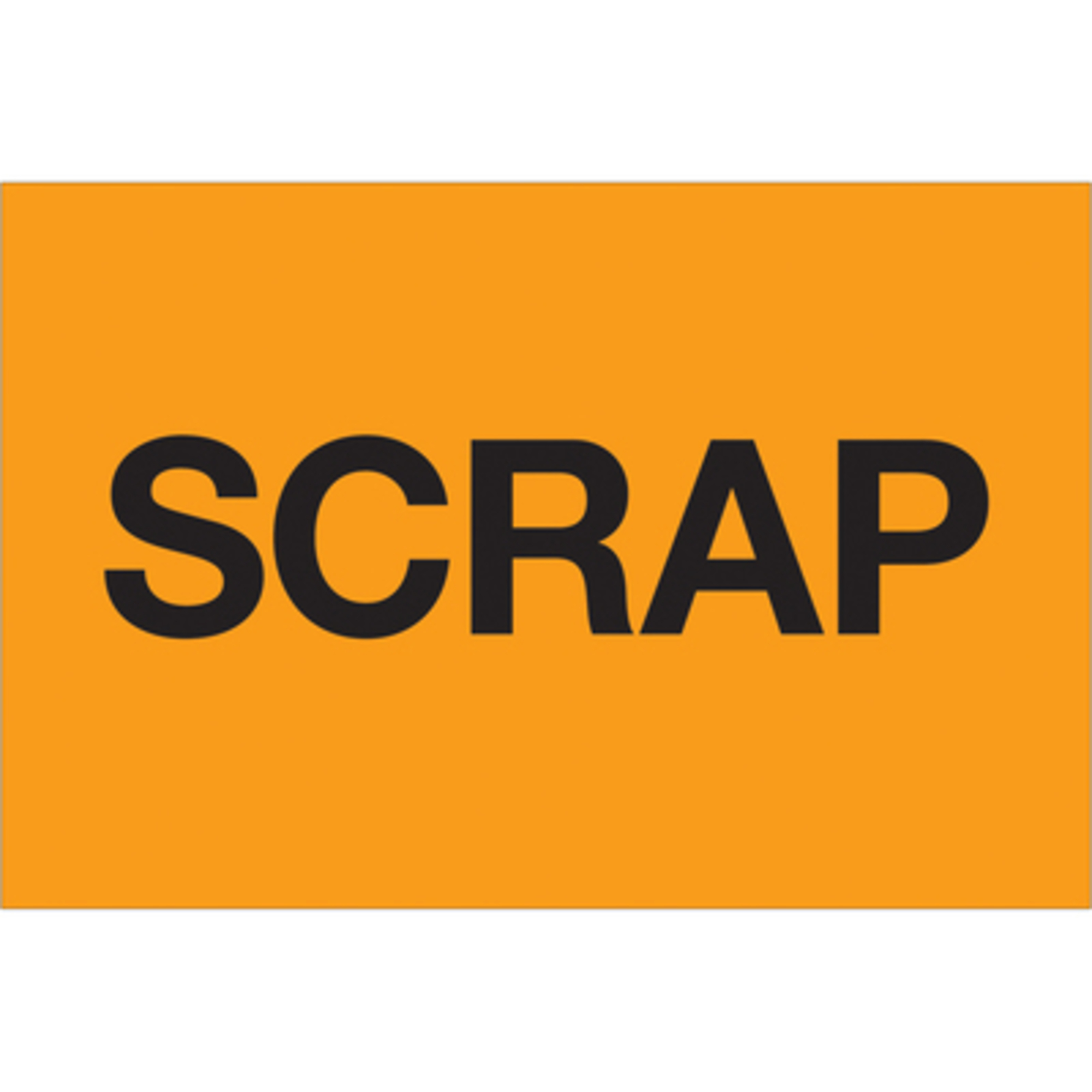 2 x 3in. - "Scra (Fluo Orang Label 500/CS, Model# DL1137