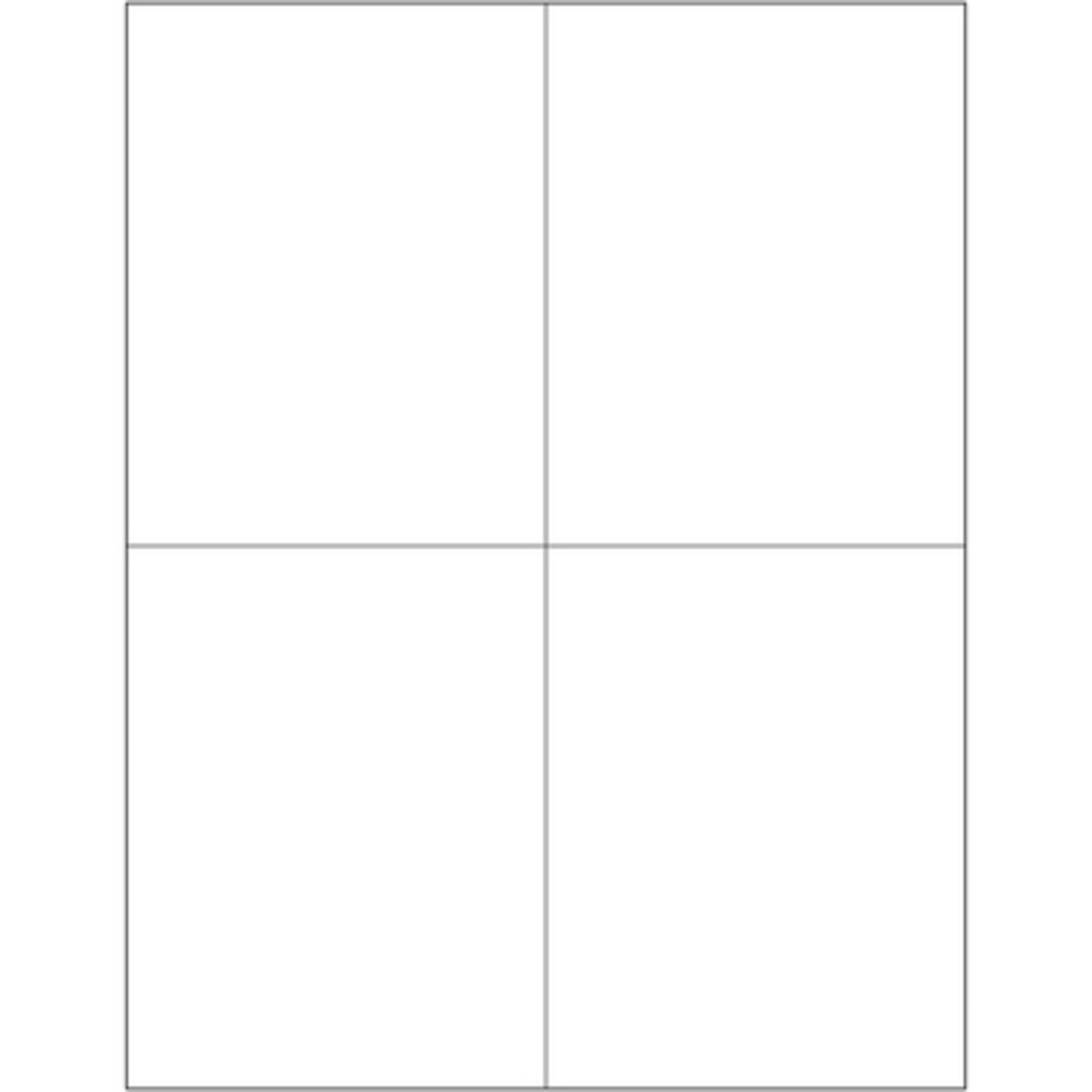4 1/4 x 5 1/2in. White Recta Laser Label 400/CS, Model# LL131