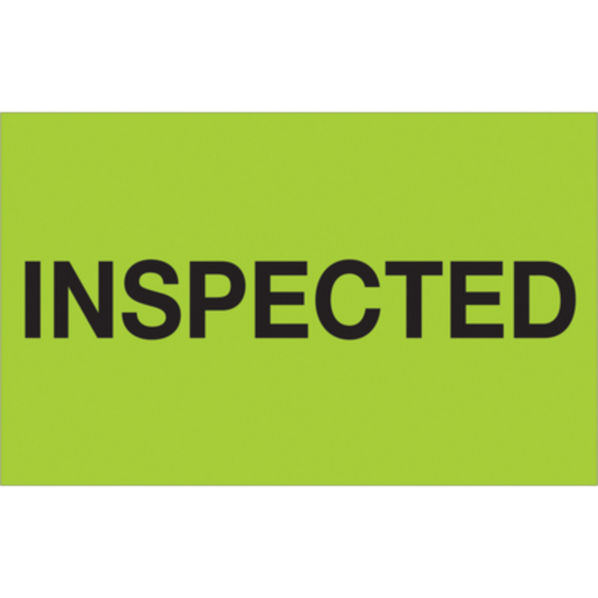 1 1/4 x 2in. - "Insp (Fluo Green Label 500/CS, Model# DL1163