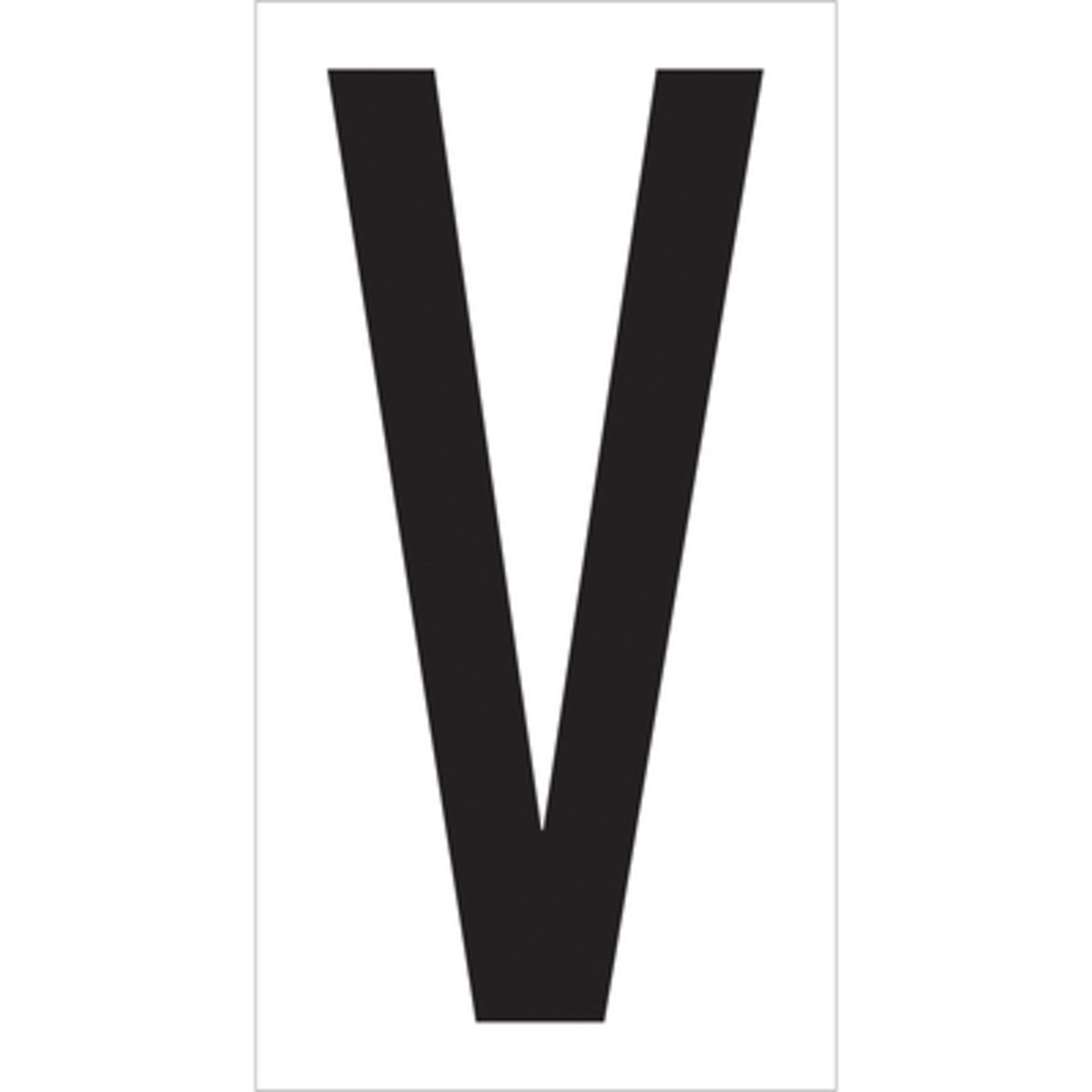 3 1/2in. "V" Vinyl Wareh Lette Label 50/CS, Model# DL9310V