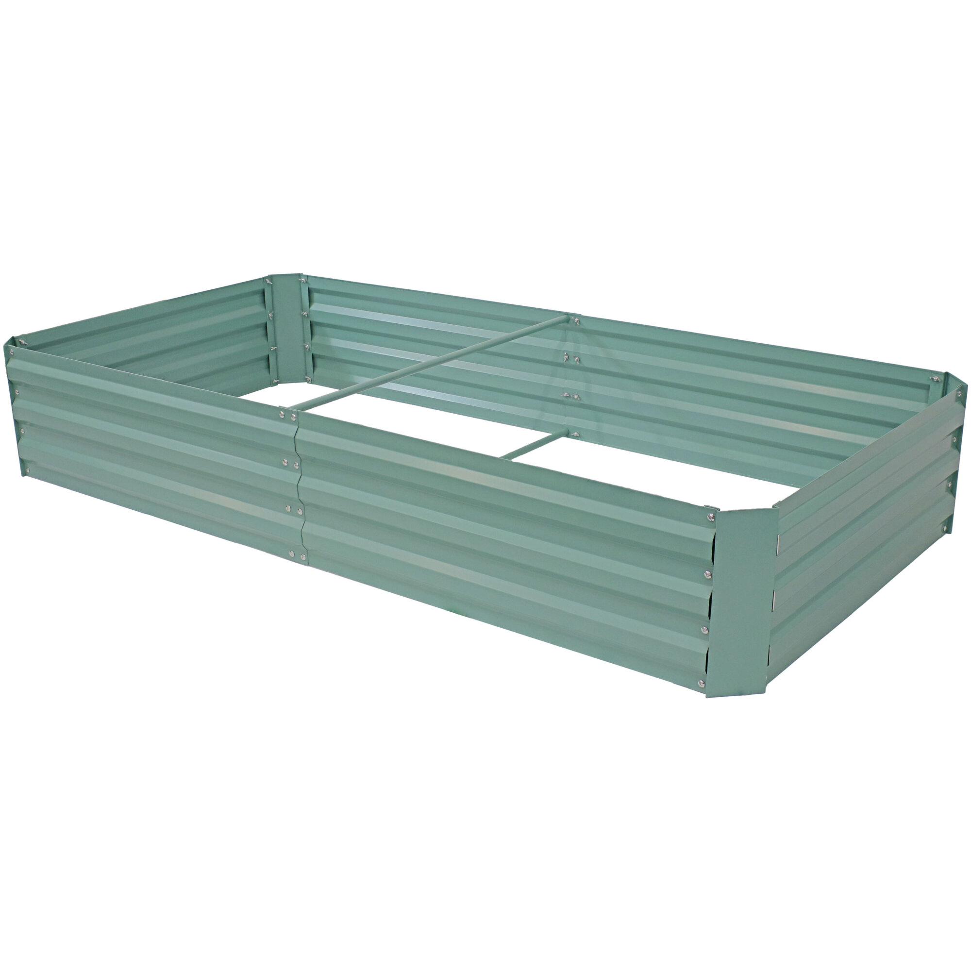 Sunnydaze Decor, Steel Garden Bed - 4ft. x 8ft. - Green, Container Length 47 in, Container Width 95 in, Material Galvanized Steel, Model# NPH-6501