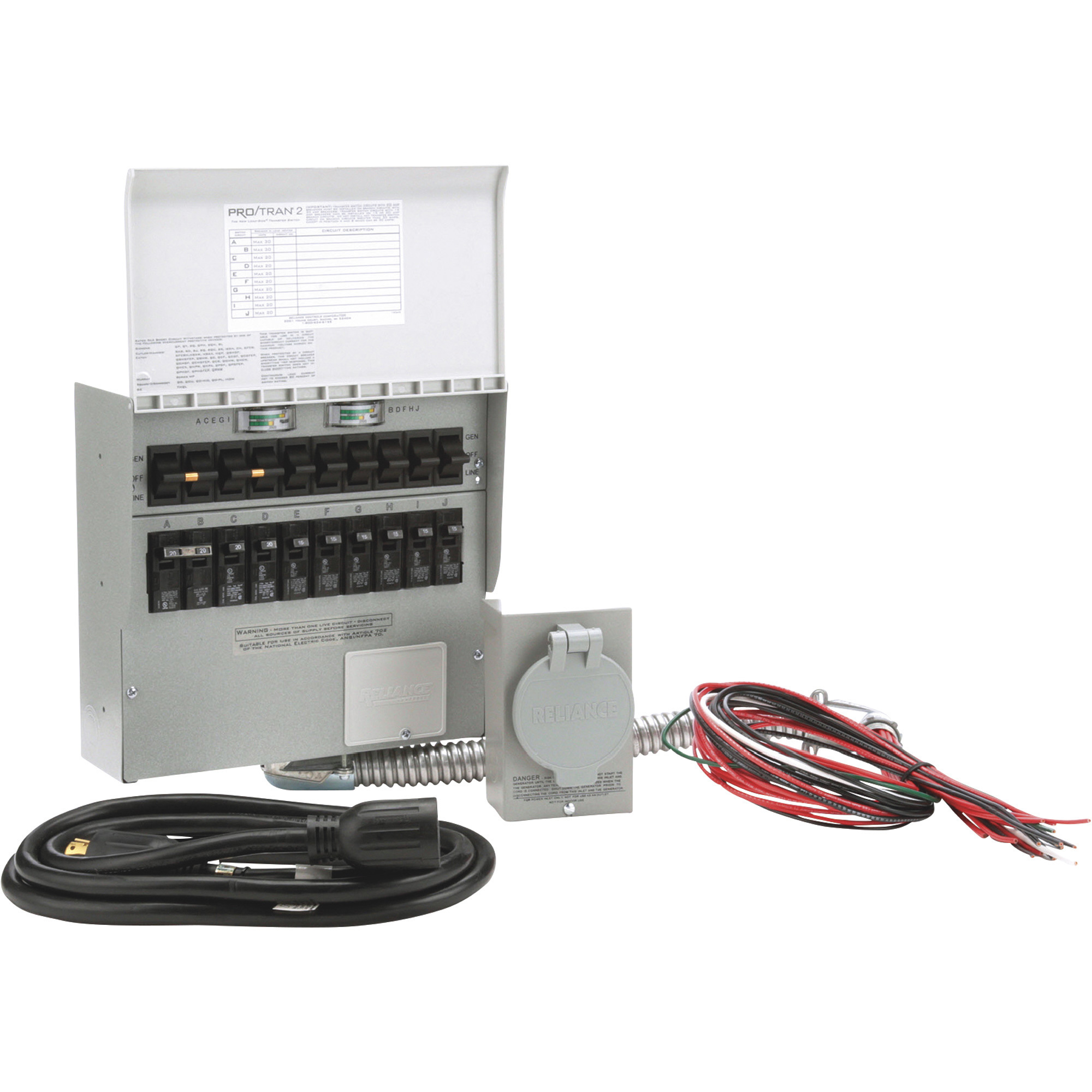 Reliance Generator Transfer Switch Kit —10 Circuit, Model# 310CRK
