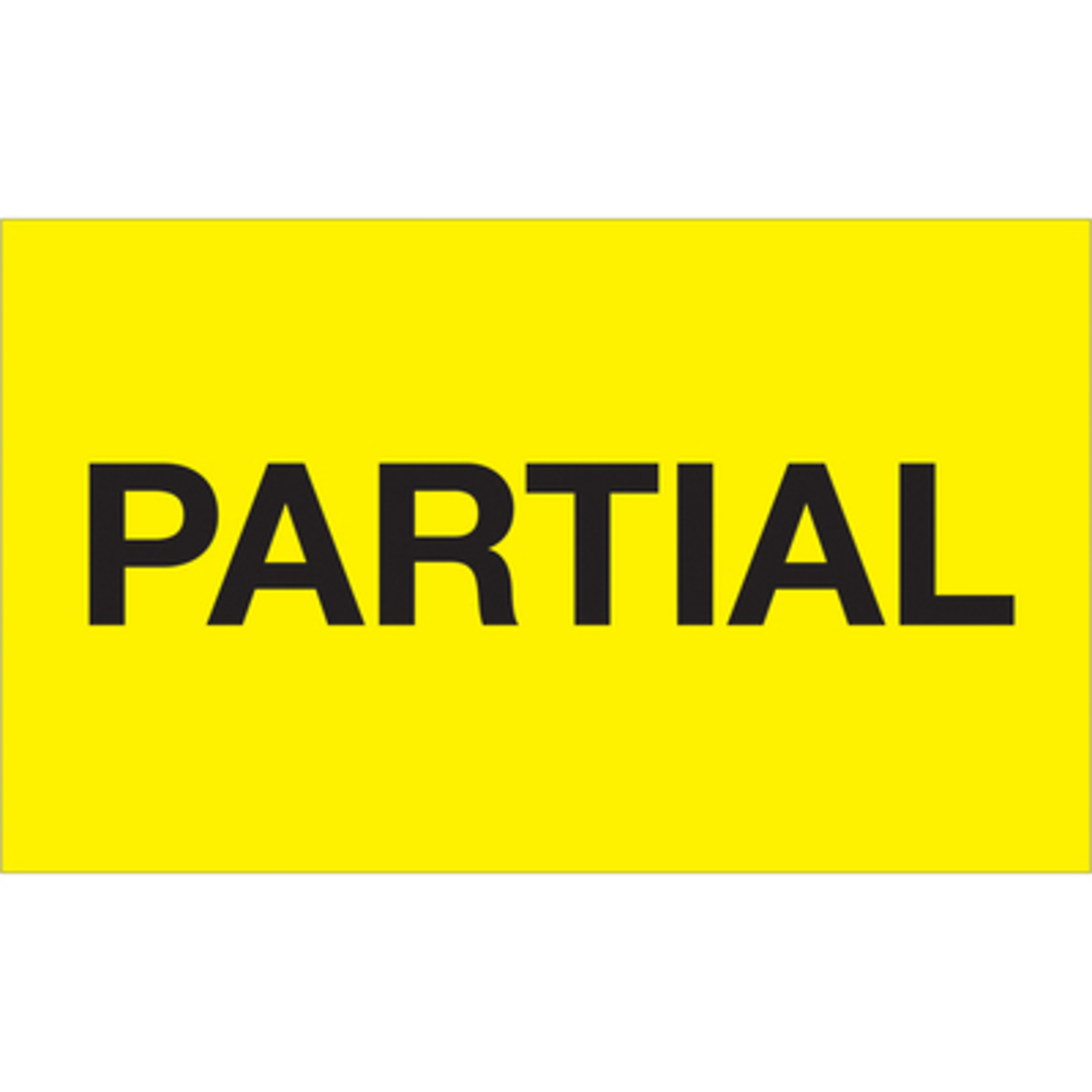 3 x 5in. - "Part (Fluo Yello Label 500/CS, Model# DL1123