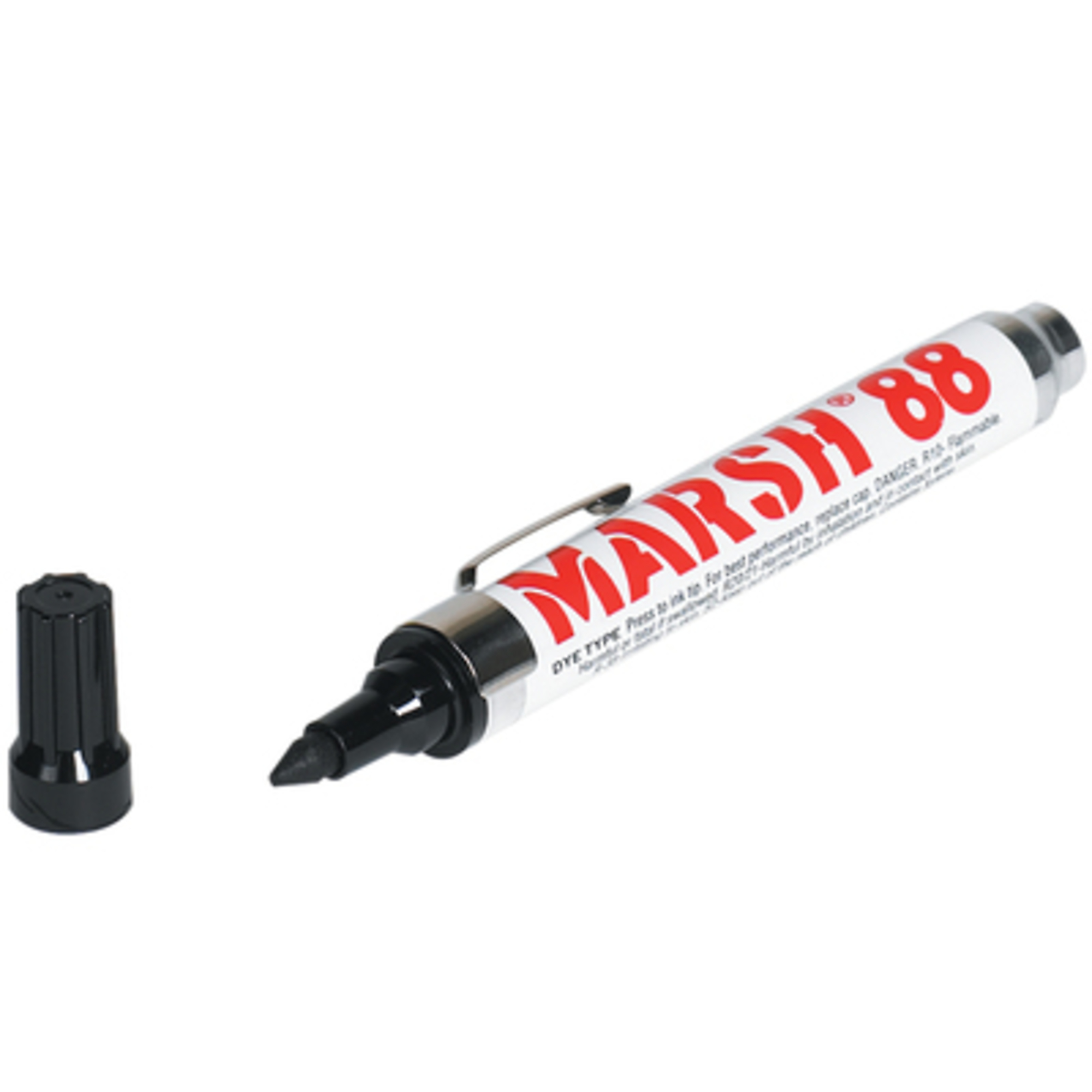 Black Marsh 88 Valve Markers - Black, Fast-Drying, Waterproof, 12 Pcs, Model# MK101BK