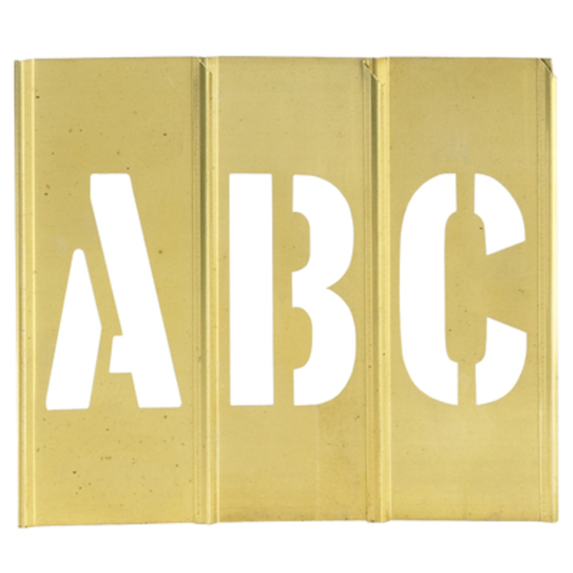 3in. Lette. Brass Stenc. 45/CS, Model# STBLN3