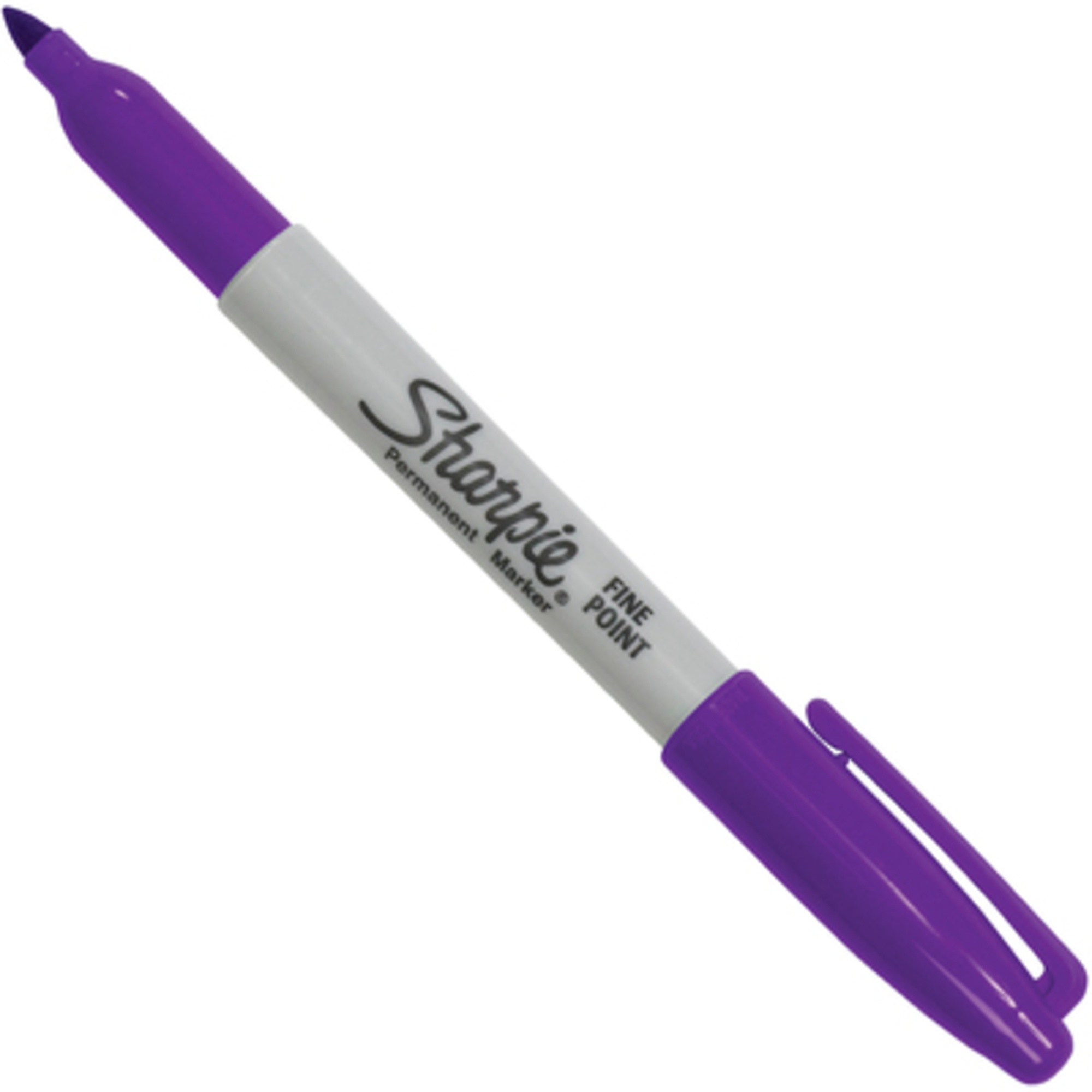 Sharpie Fine Point Permanent Markers - Purple, 12 Pcs, Model# MK301PR