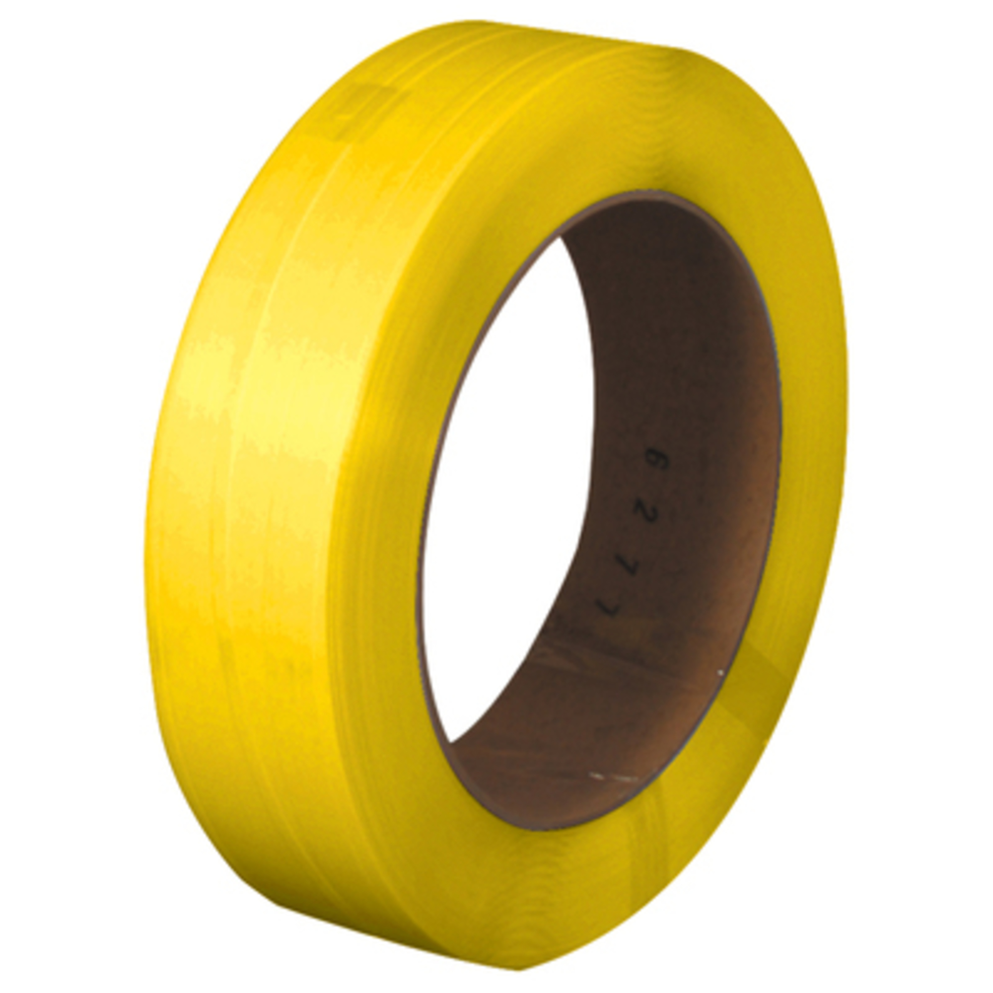 1/2in. x .031 x 7200ft. Yellow 16 x 6in. Core HG 1/CS, Material Polypropylene, Width 0.5 in, Model# PS1232