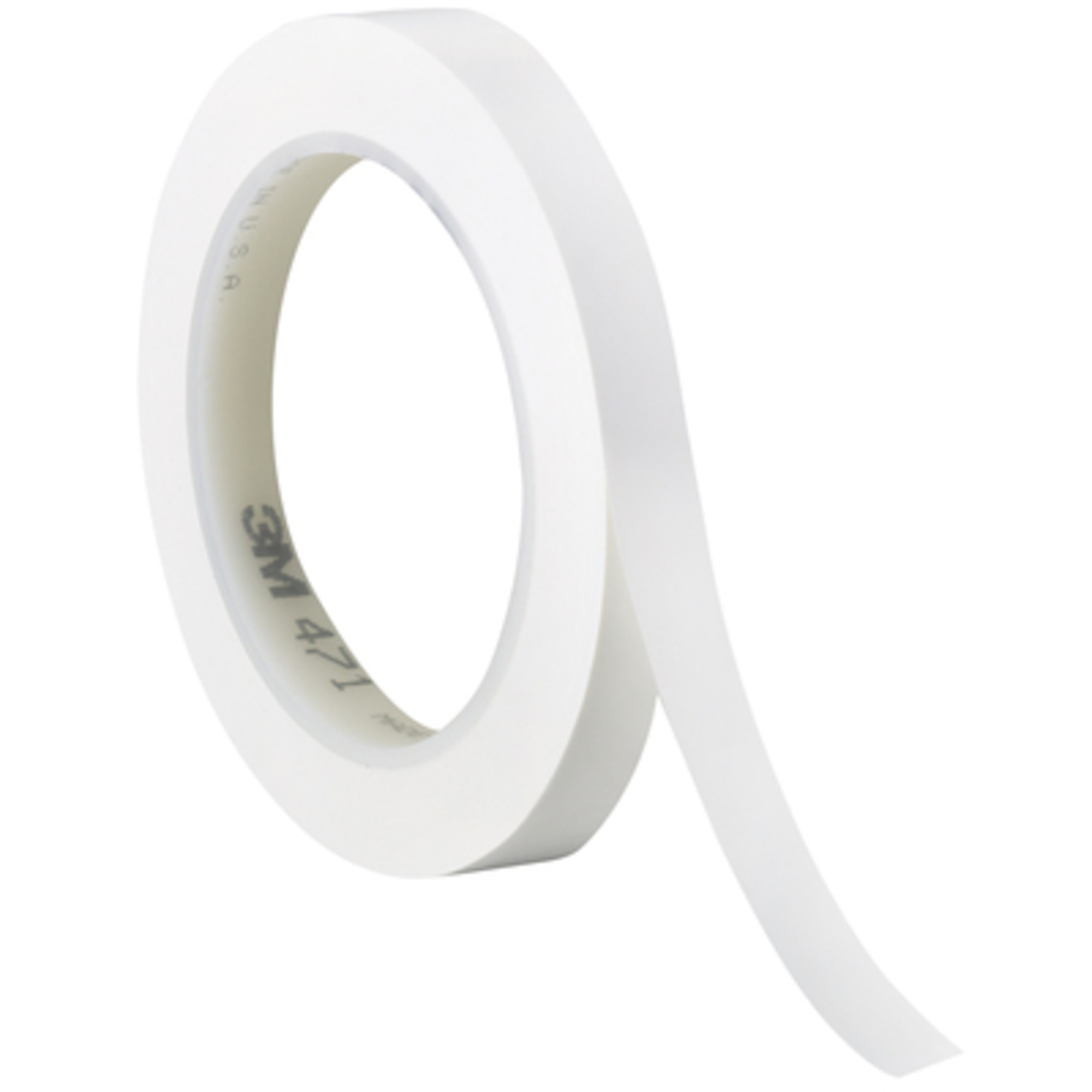 3M, 1/4in. x 36 yds. White 3 3M Vinyl T 471 3/CS, Model# T9614713PKW