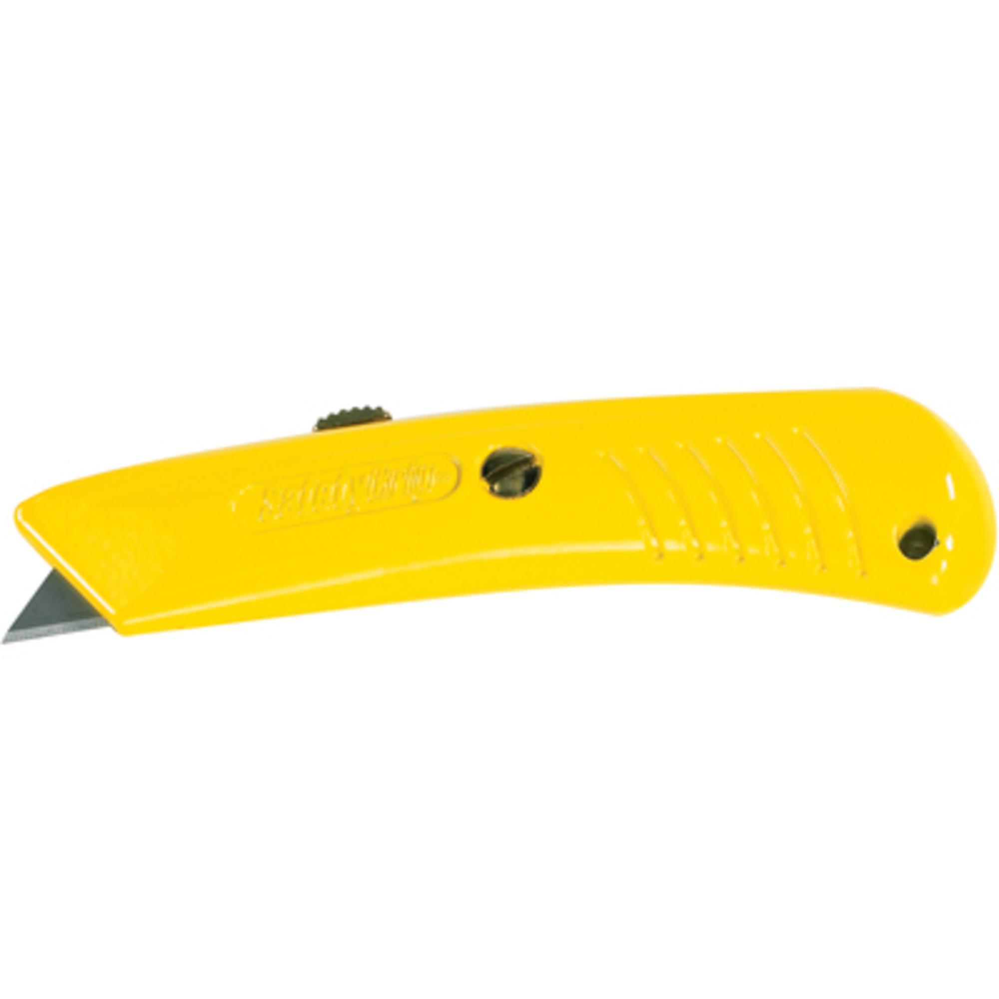 Stock Packaging Safety Grip Utility Knife — Yellow, 10 Pcs, Model# KN113