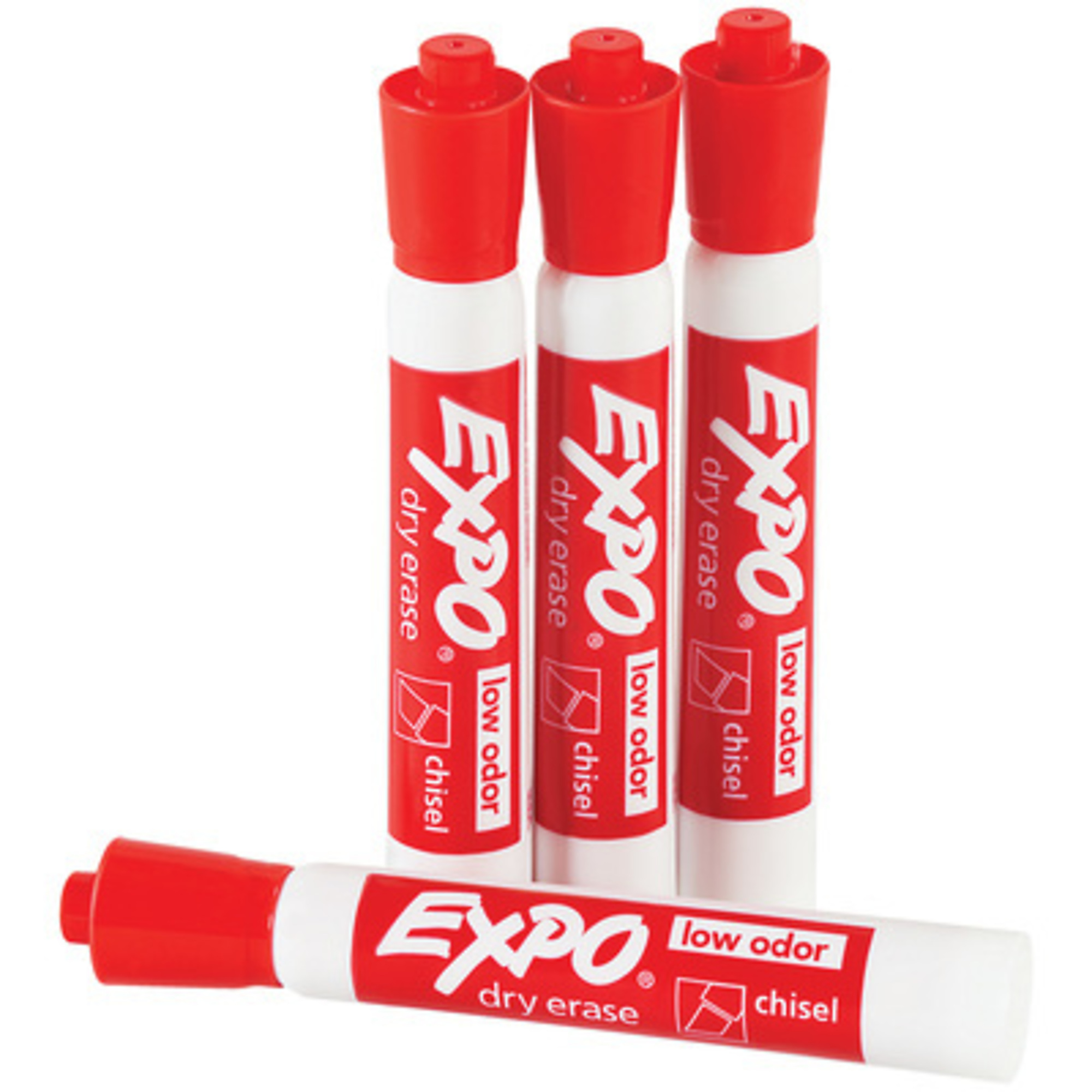 EXPO, Expo Red Dry Erase Markers 12/CS, Model# BDEMARKERRD