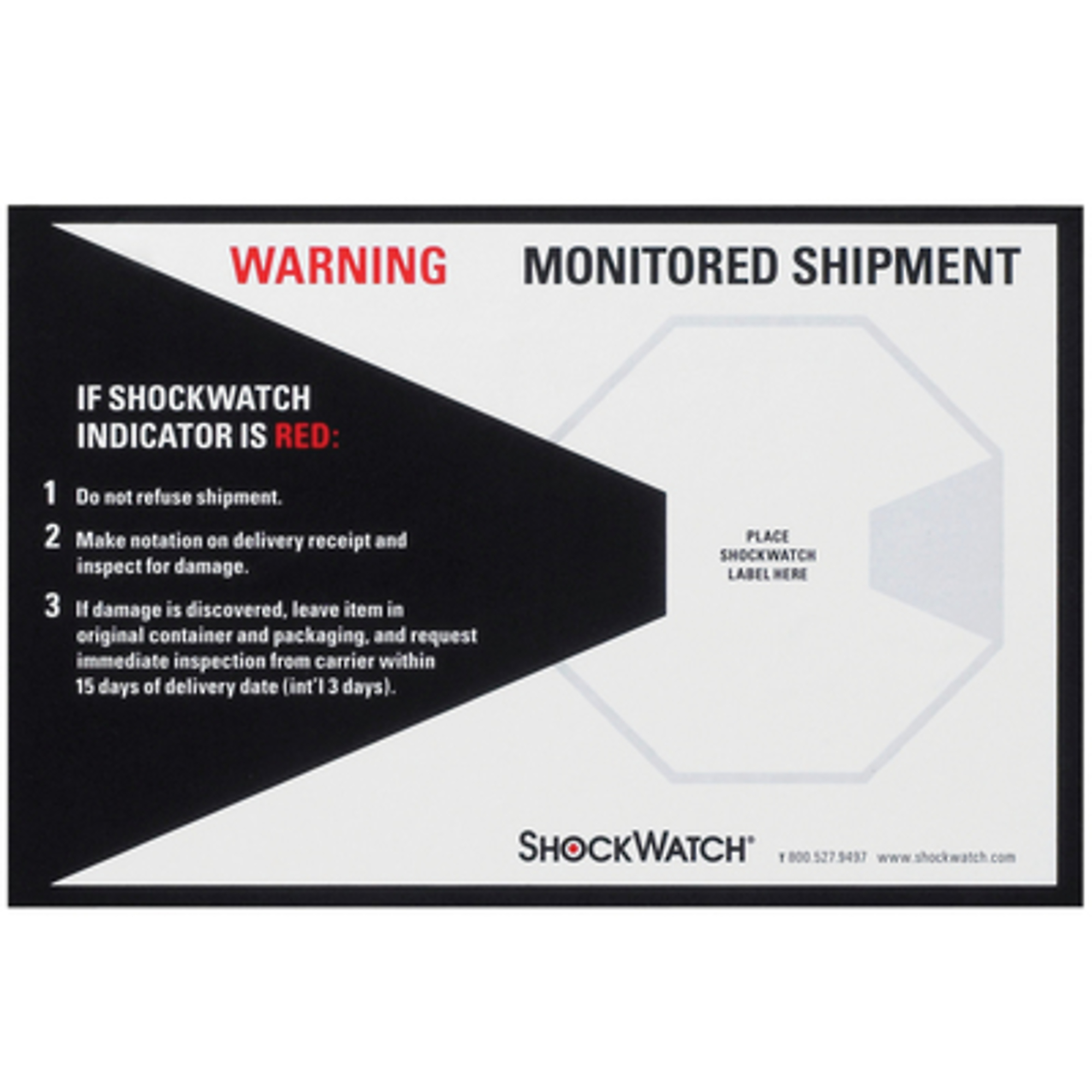 ShockWatch Companion Labels 200/CS, Model# SHWCL | Northern Tool